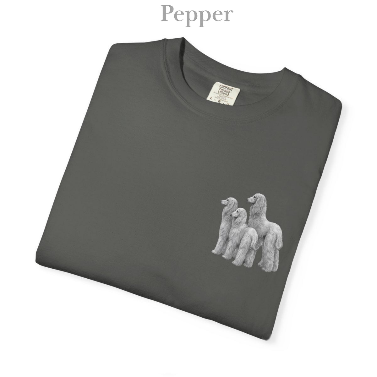 Afghan Hound, Illustrated Unisex T-Shirt | Exceptional Comfort with Small Graphic