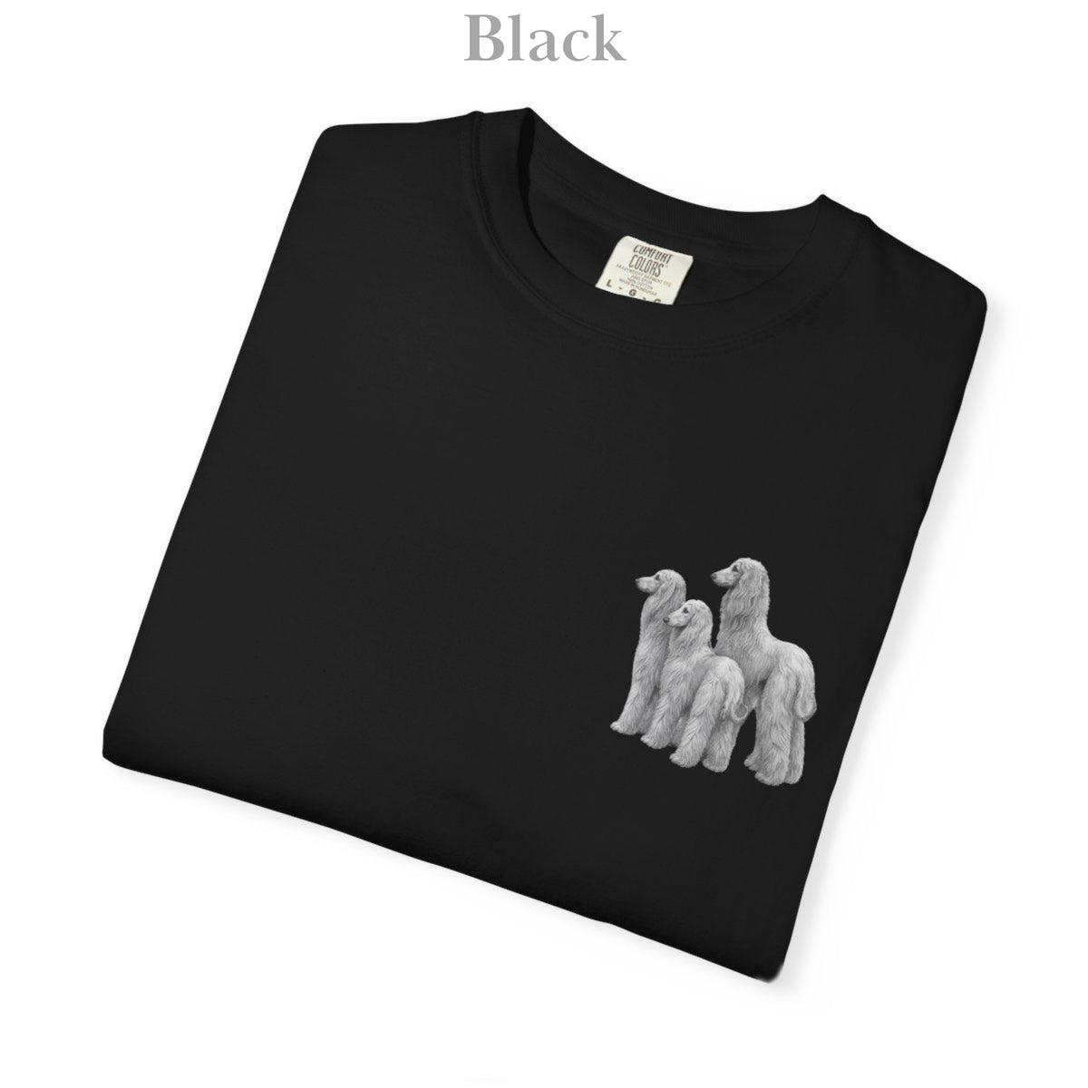 Afghan Hound, Illustrated Unisex T-Shirt | Exceptional Comfort with Small Graphic