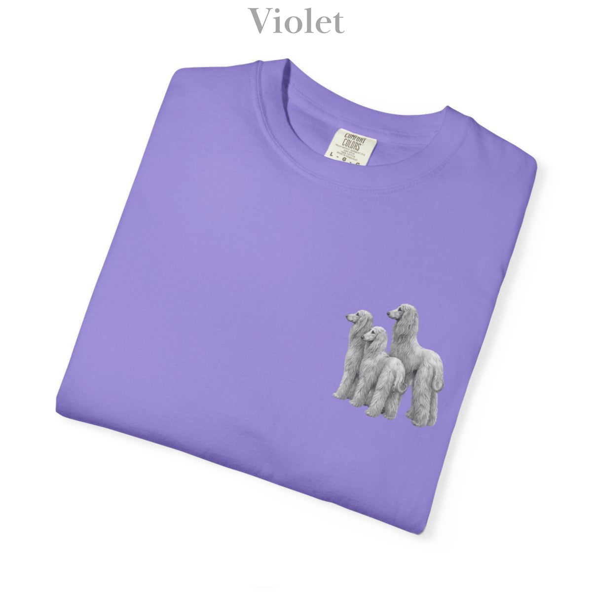 Afghan Hound, Illustrated Unisex T-Shirt | Exceptional Comfort with Small Graphic