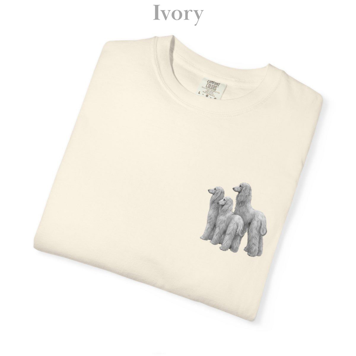 Afghan Hound, Illustrated Unisex T-Shirt | Exceptional Comfort with Small Graphic