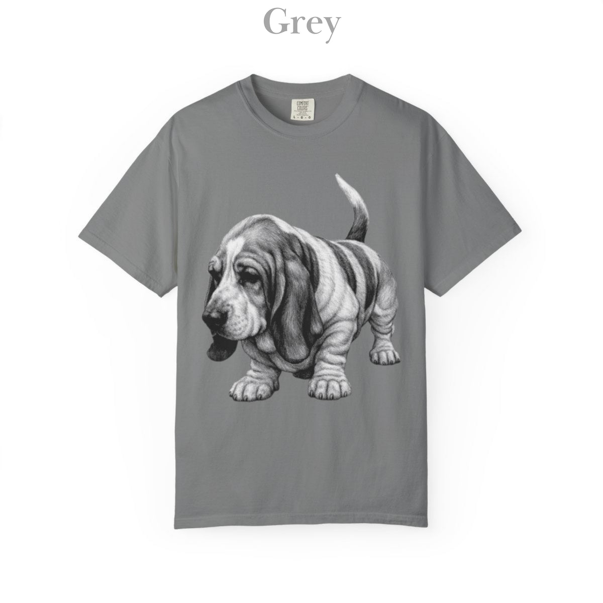 Basset Hound, Illustrated Unisex T-Shirt | Exceptional Comfort