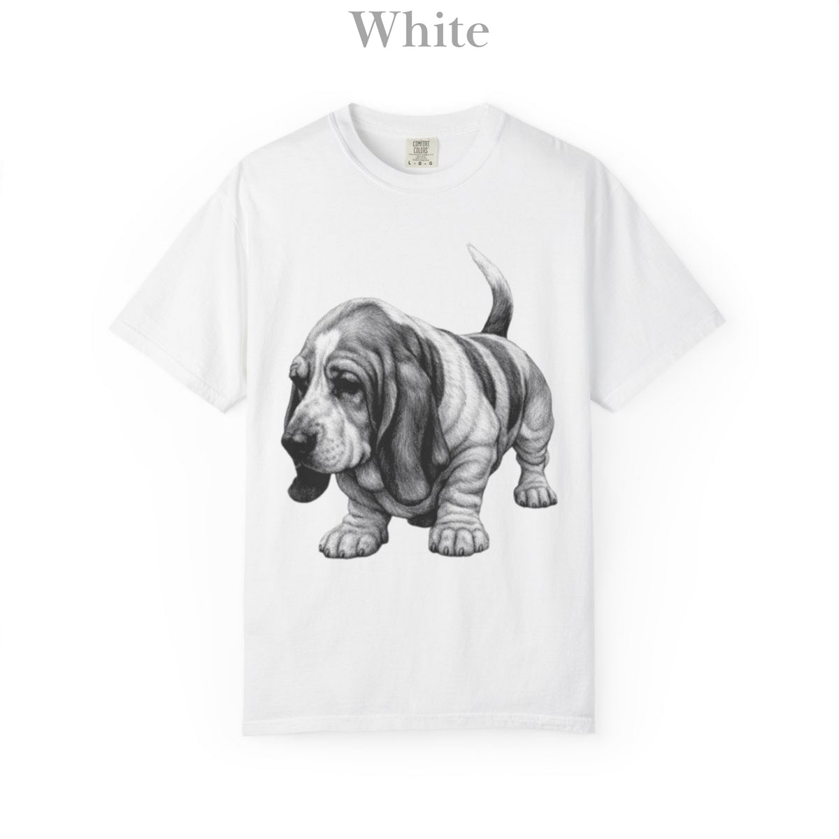 Basset Hound, Illustrated Unisex T-Shirt | Exceptional Comfort