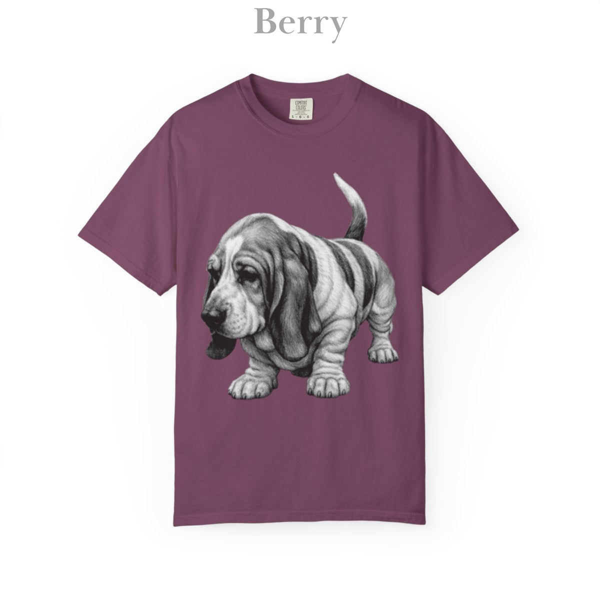 Basset Hound, Illustrated Unisex T-Shirt | Exceptional Comfort