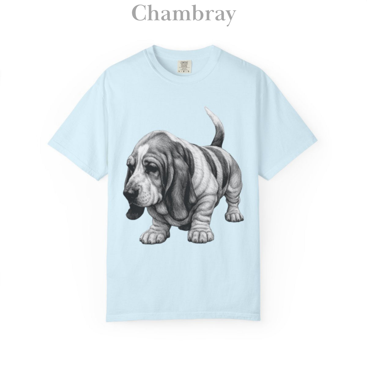 Basset Hound, Illustrated Unisex T-Shirt | Exceptional Comfort