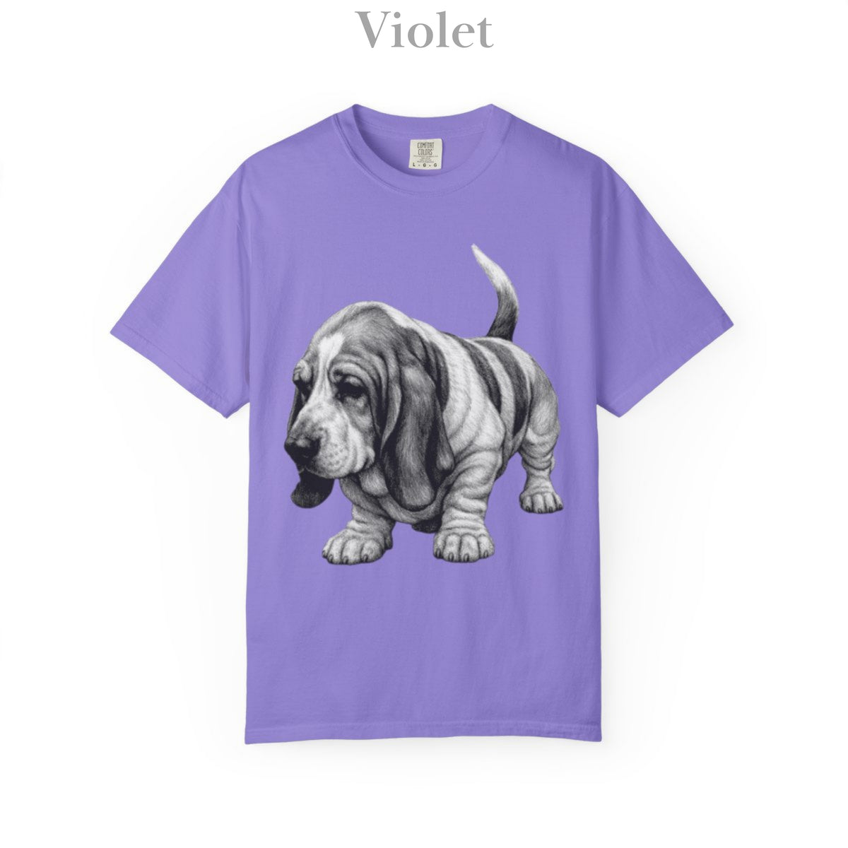 Basset Hound, Illustrated Unisex T-Shirt | Exceptional Comfort