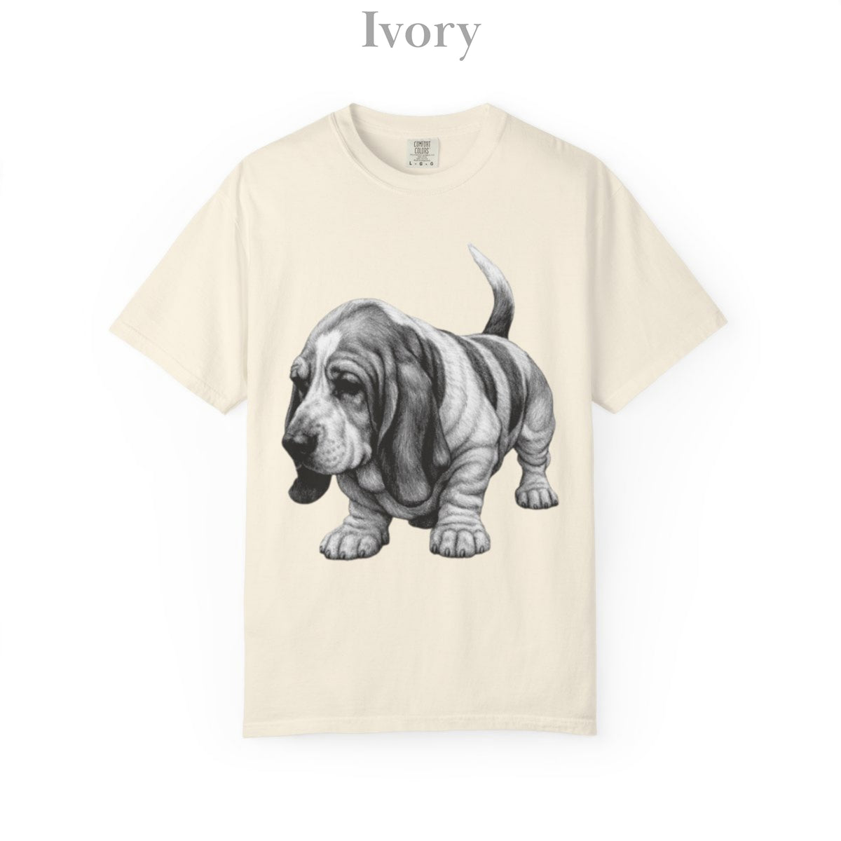 Basset Hound, Illustrated Unisex T-Shirt | Exceptional Comfort