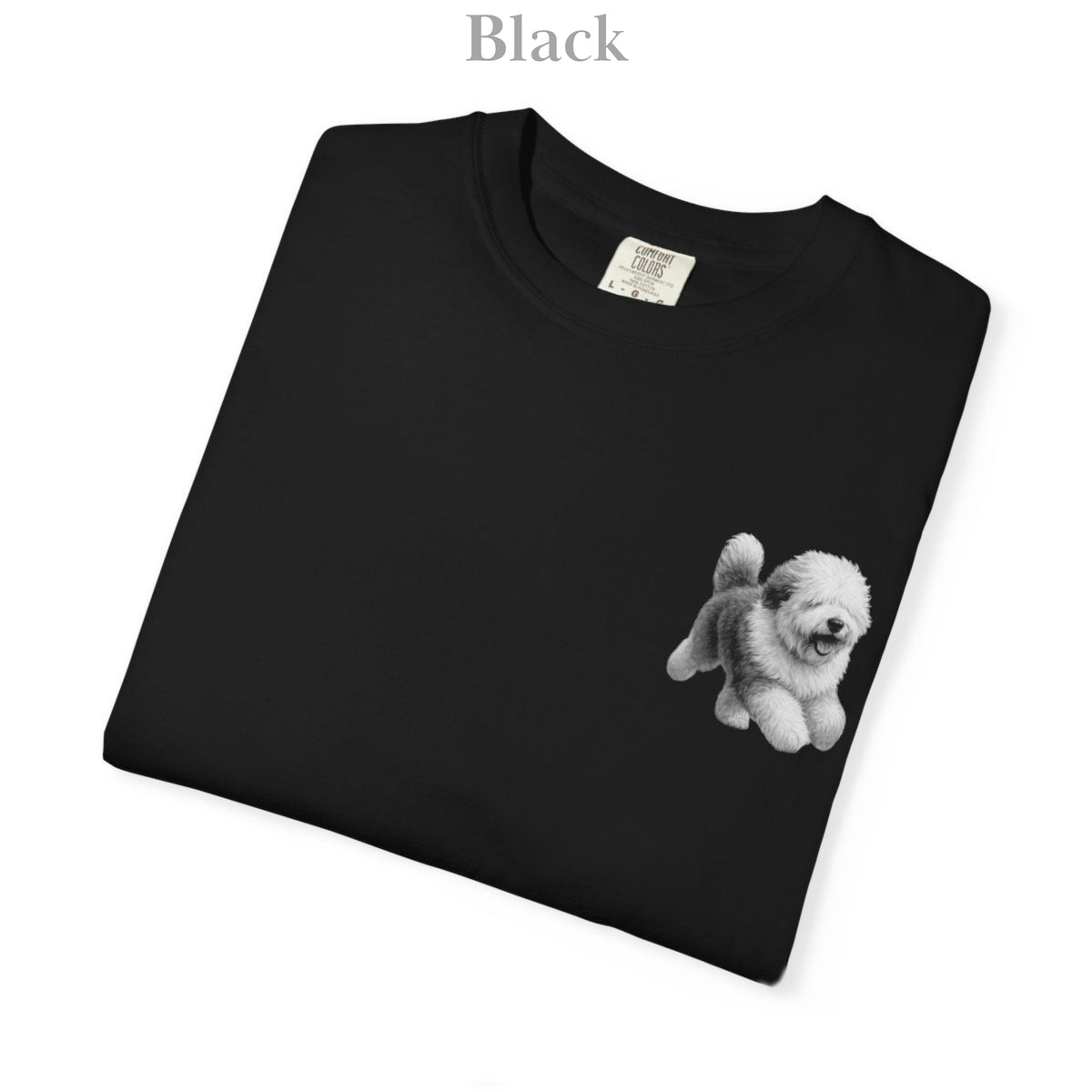 Old English Sheepdog, Illustrated Unisex T-Shirt | Exceptional Comfort