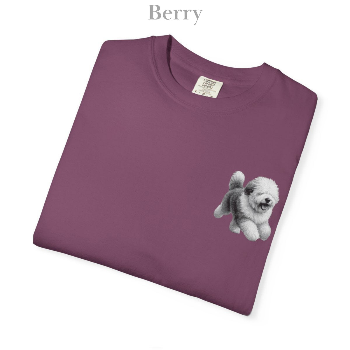 Old English Sheepdog, Illustrated Unisex T-Shirt | Exceptional Comfort
