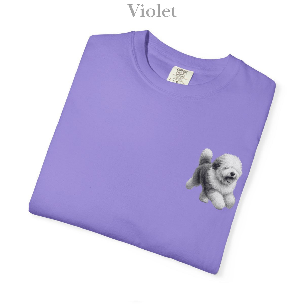 Old English Sheepdog, Illustrated Unisex T-Shirt | Exceptional Comfort