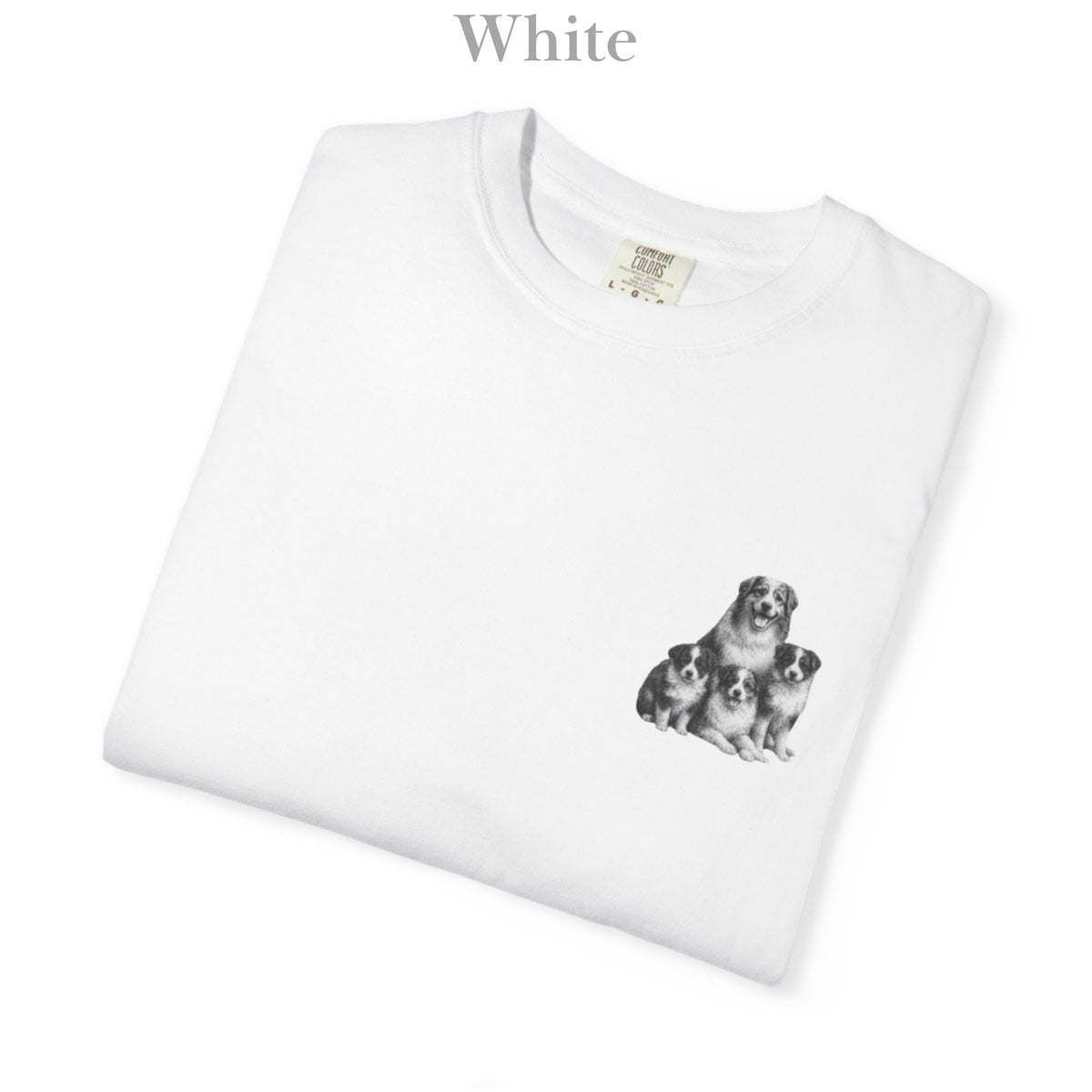 Australian Shepherd Puppies: Very Comfortable Unisex T-shirt with small Graphic