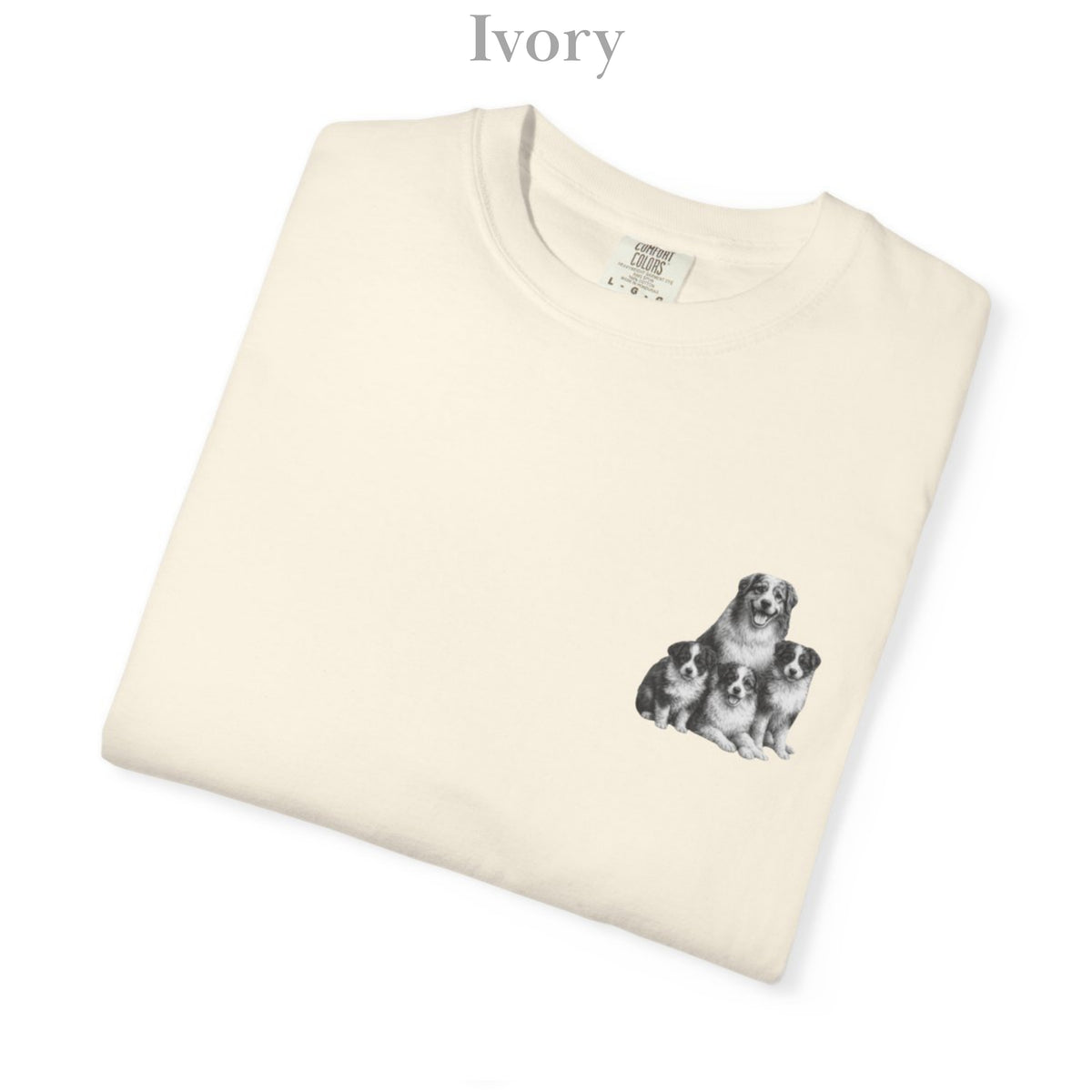 Australian Shepherd Puppies: Very Comfortable Unisex T-shirt with small Graphic