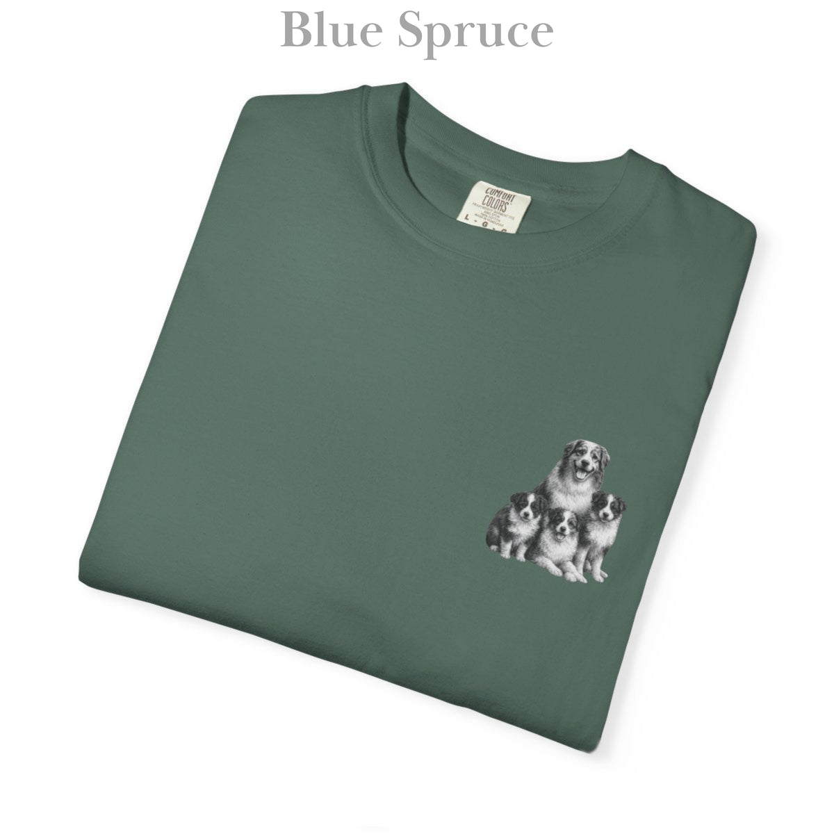 Australian Shepherd Puppies: Very Comfortable Unisex T-shirt with small Graphic