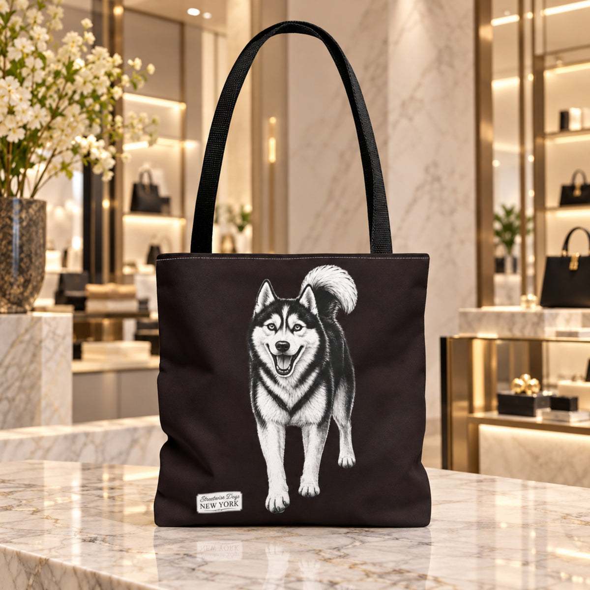Siberian Husky, Durable Tote Bag