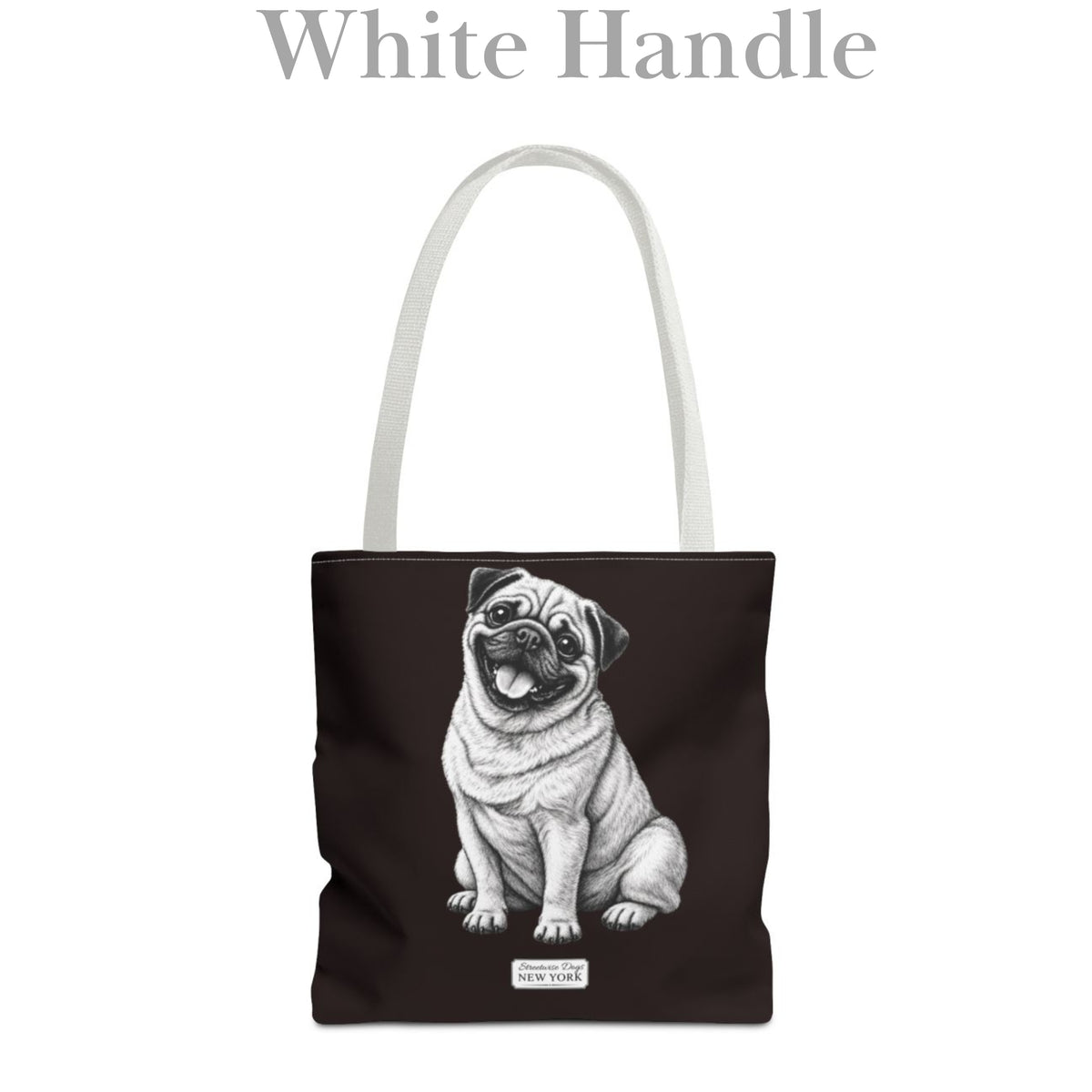 Pug, Durable Tote Bag