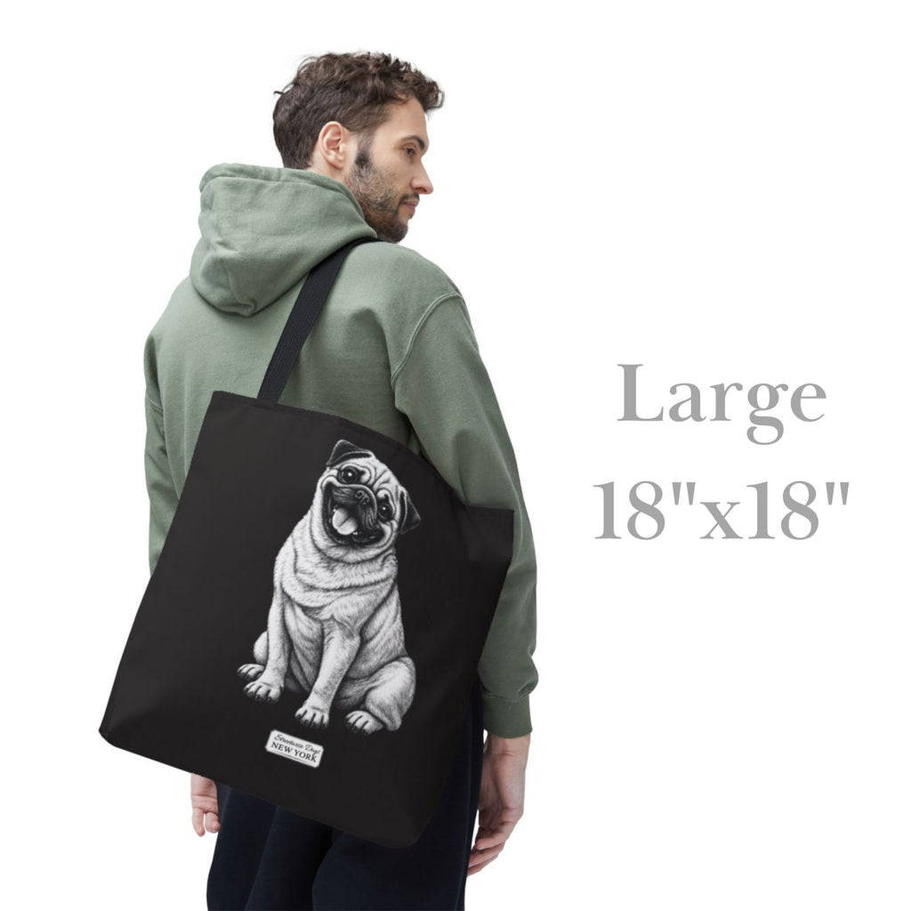 Pug, Durable Tote Bag