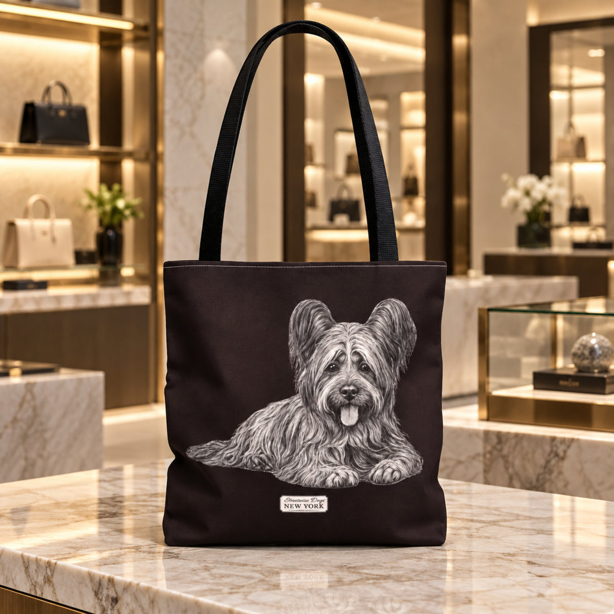 Skye Terrier, Durable Tote Bag