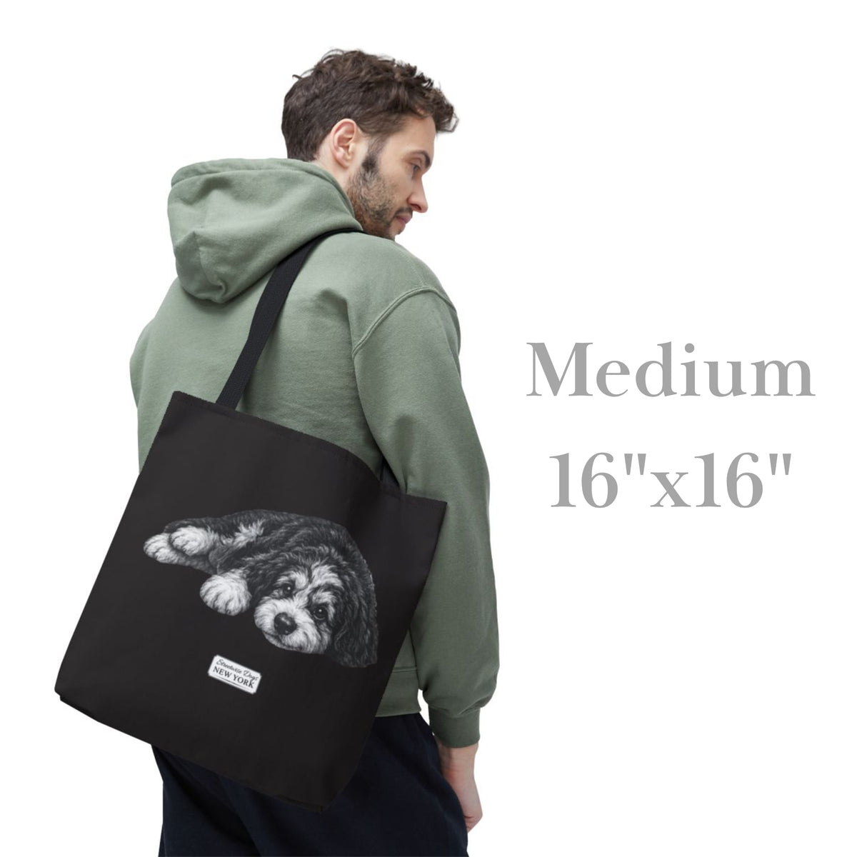 Bernedoodle, Durable Tote Bag