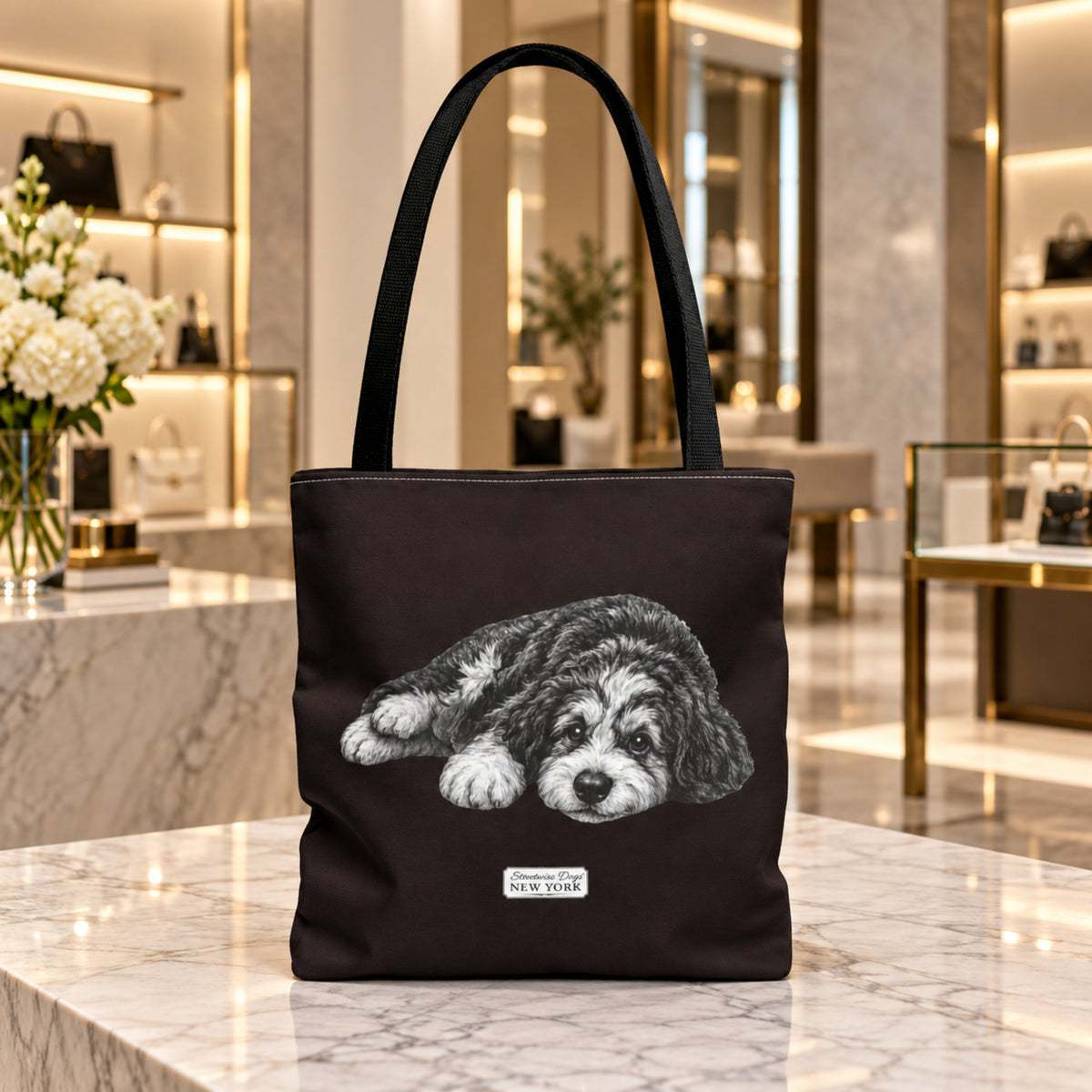 Bernedoodle, Durable Tote Bag