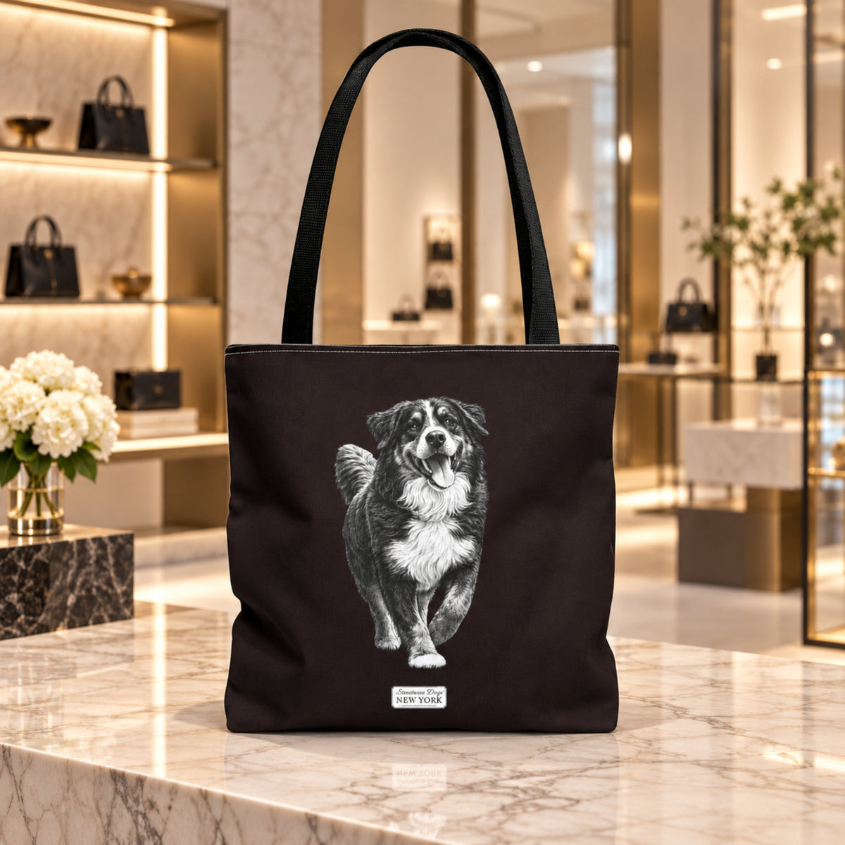 Bernese Mountain Dog, Durable Tote Bag