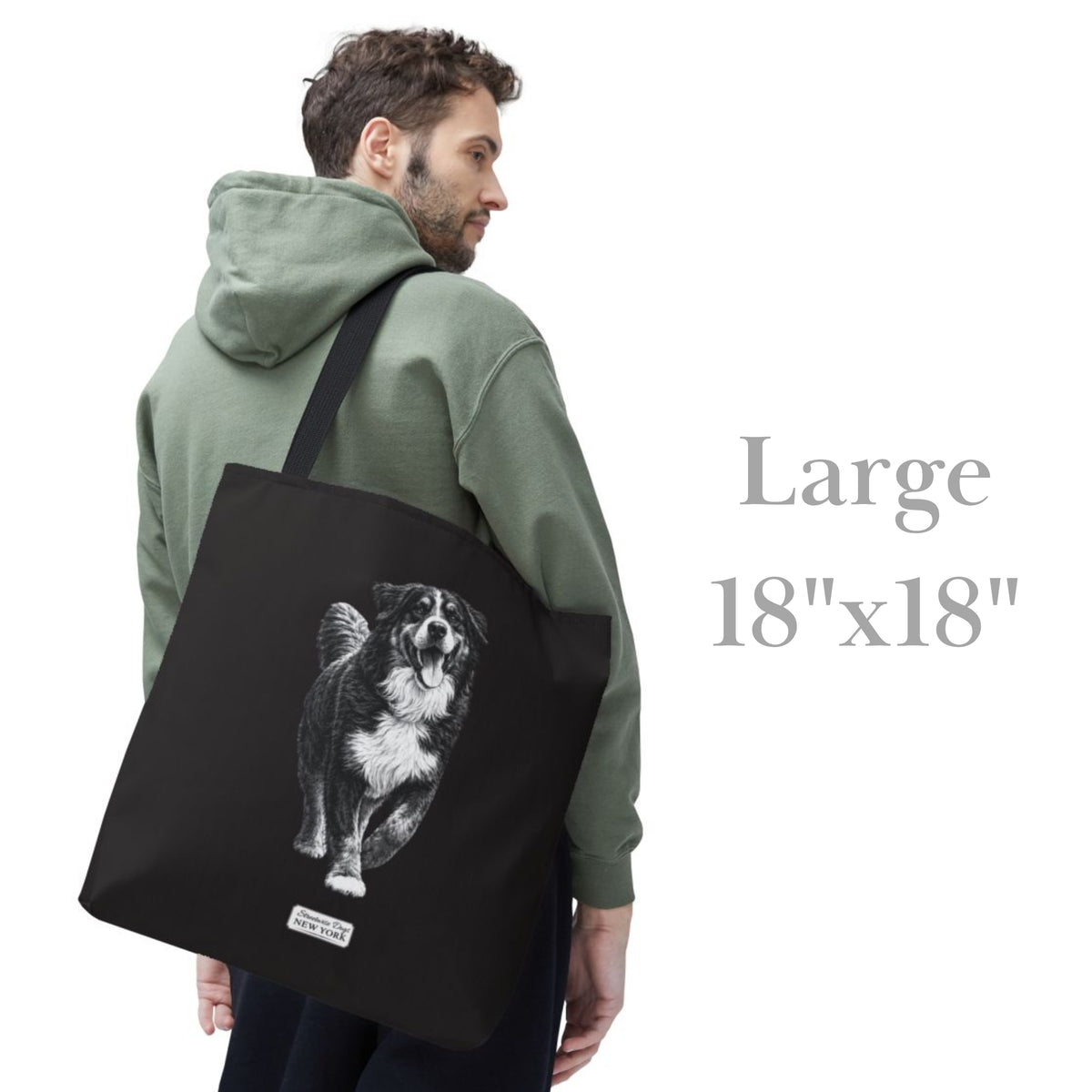 Bernese Mountain Dog, Durable Tote Bag