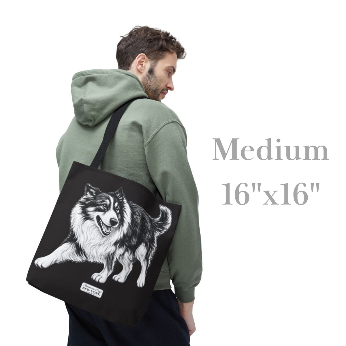 Border Collie, Durable Tote Bag