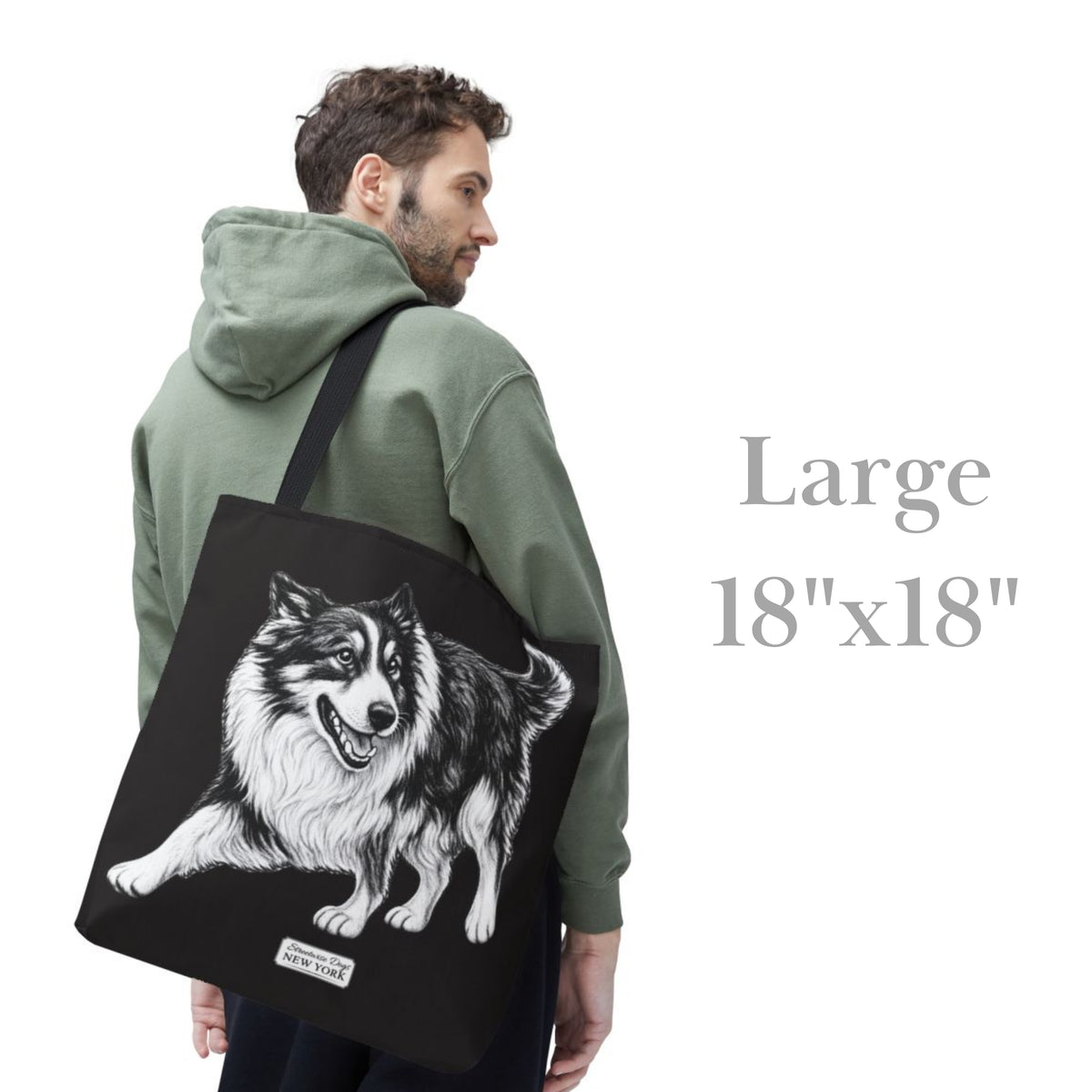 Border Collie, Durable Tote Bag