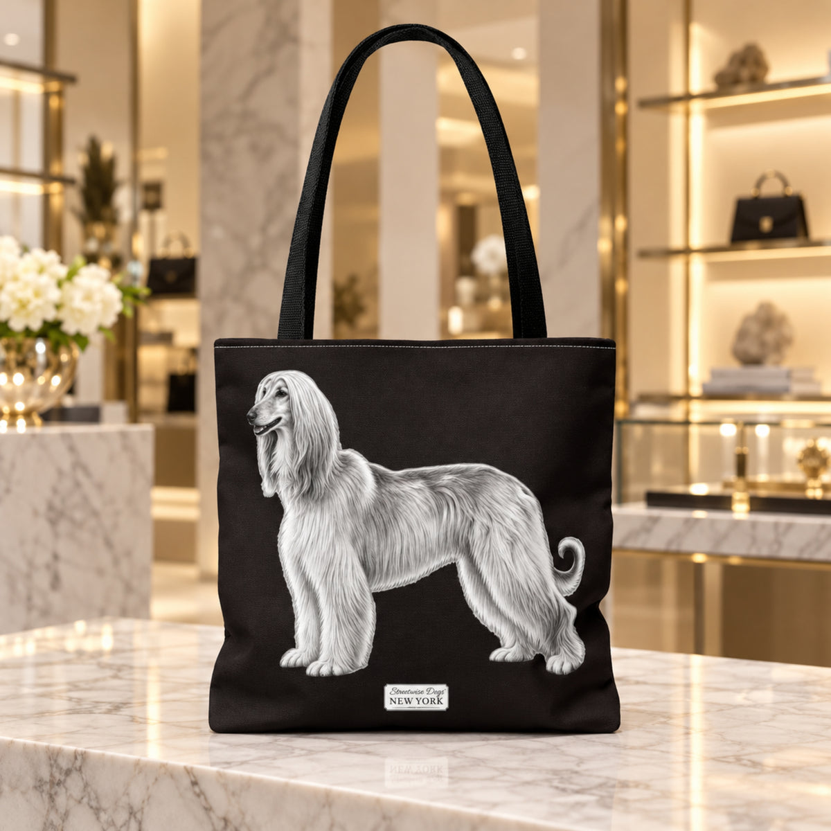 Afghan Hound, Durable Tote Bag