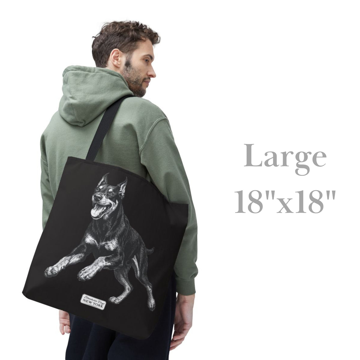 Doberman, Durable Tote Bag