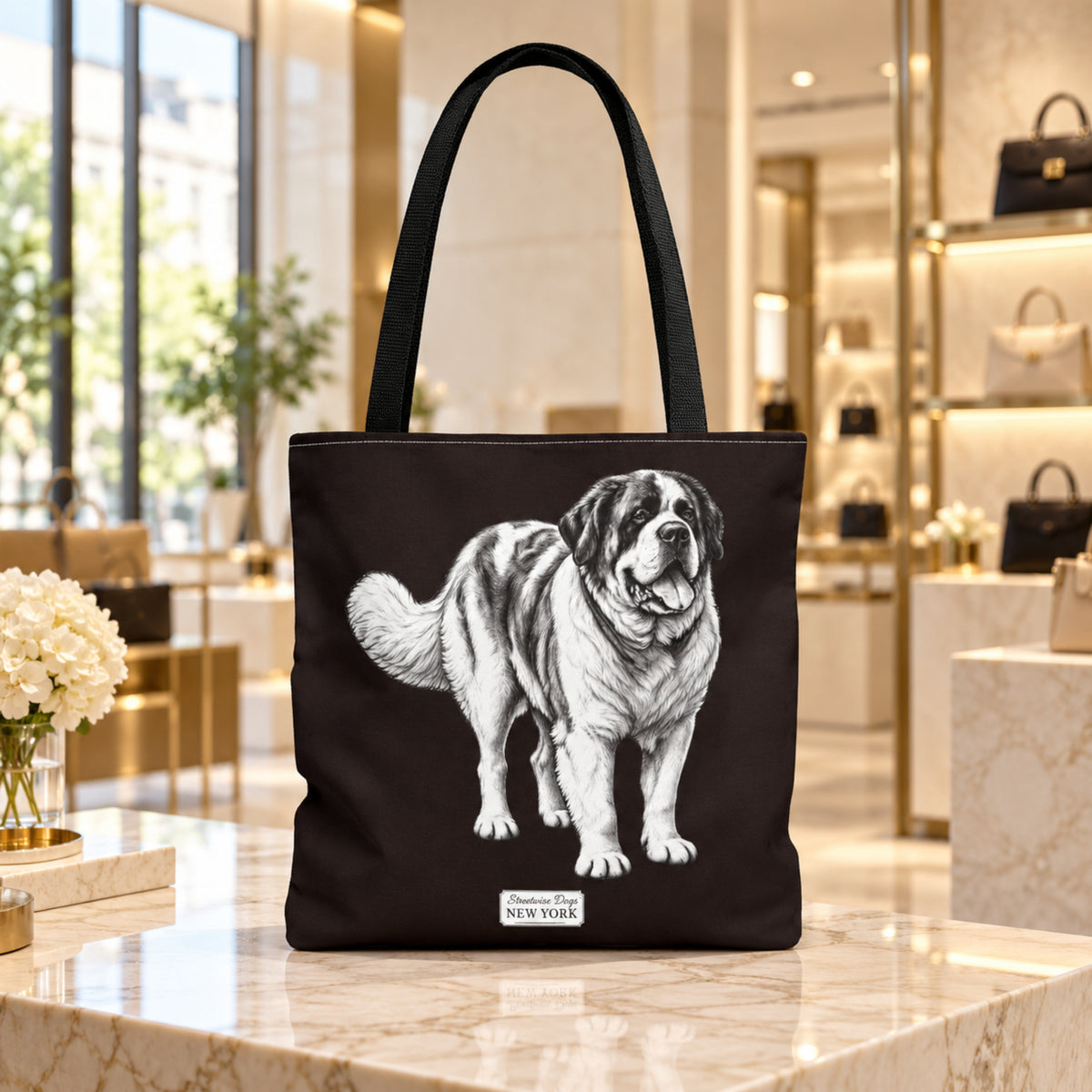 Saint Bernard, Durable Tote Bag