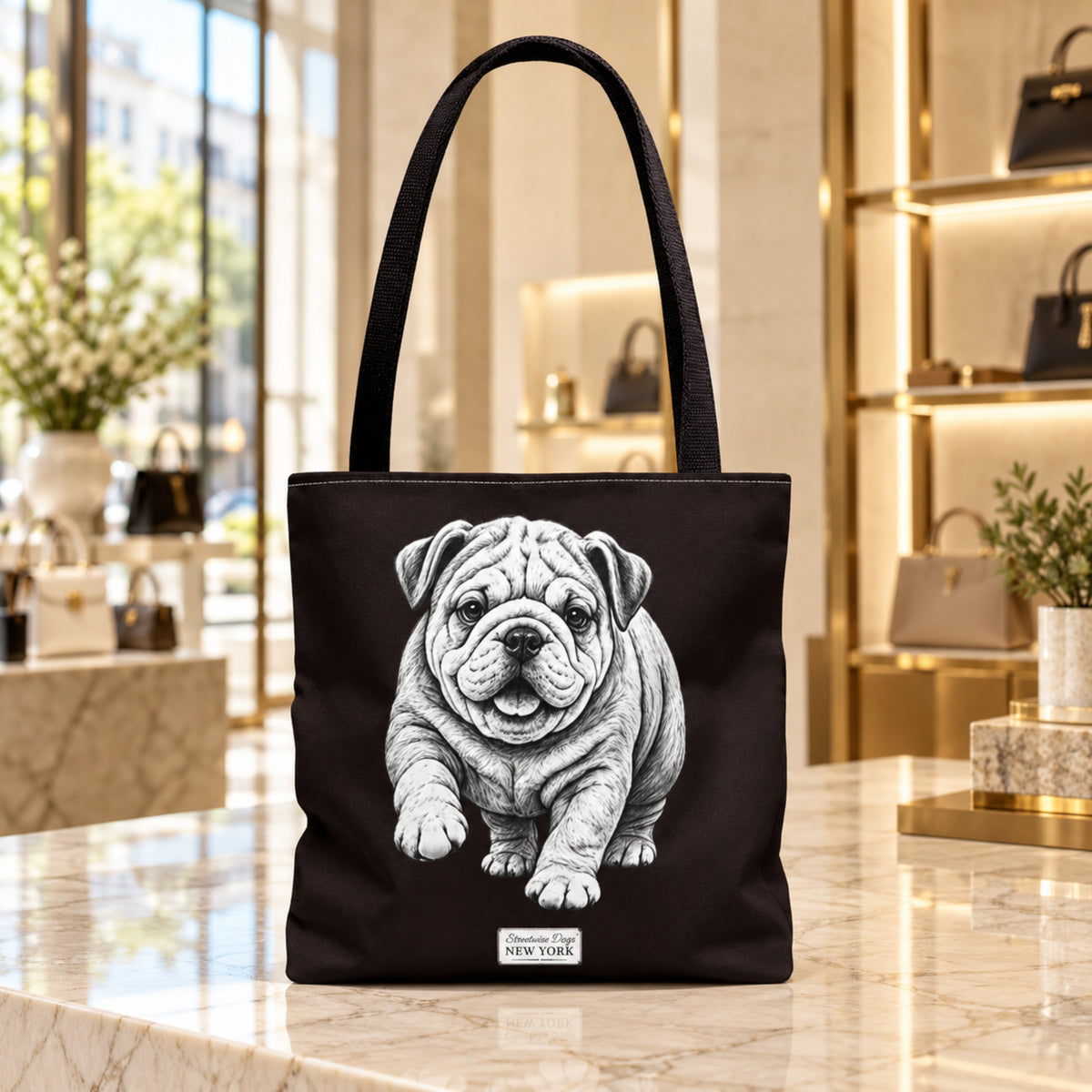 English Bulldog, Durable Tote Bag