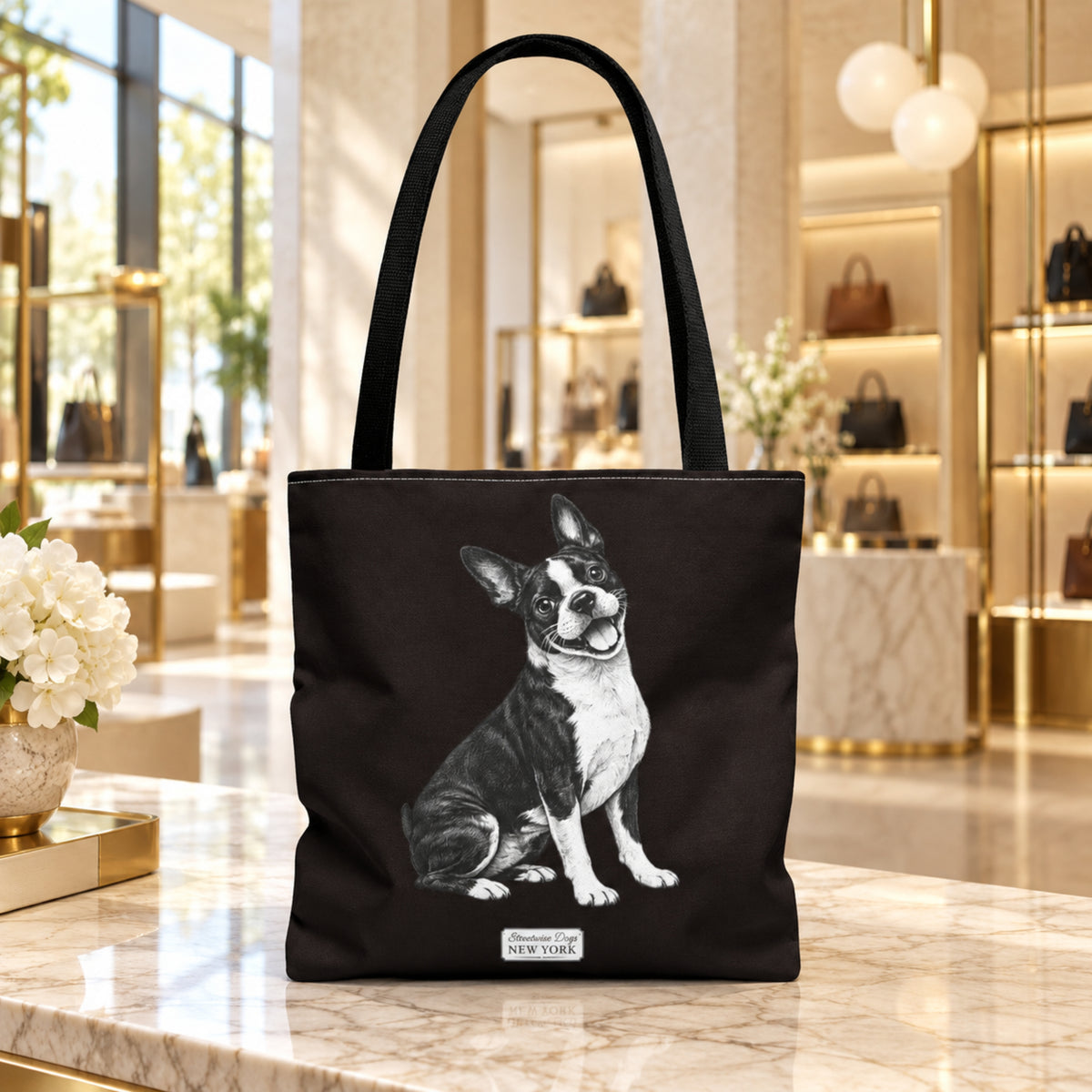 Boston Terrier, Durable Tote Bag