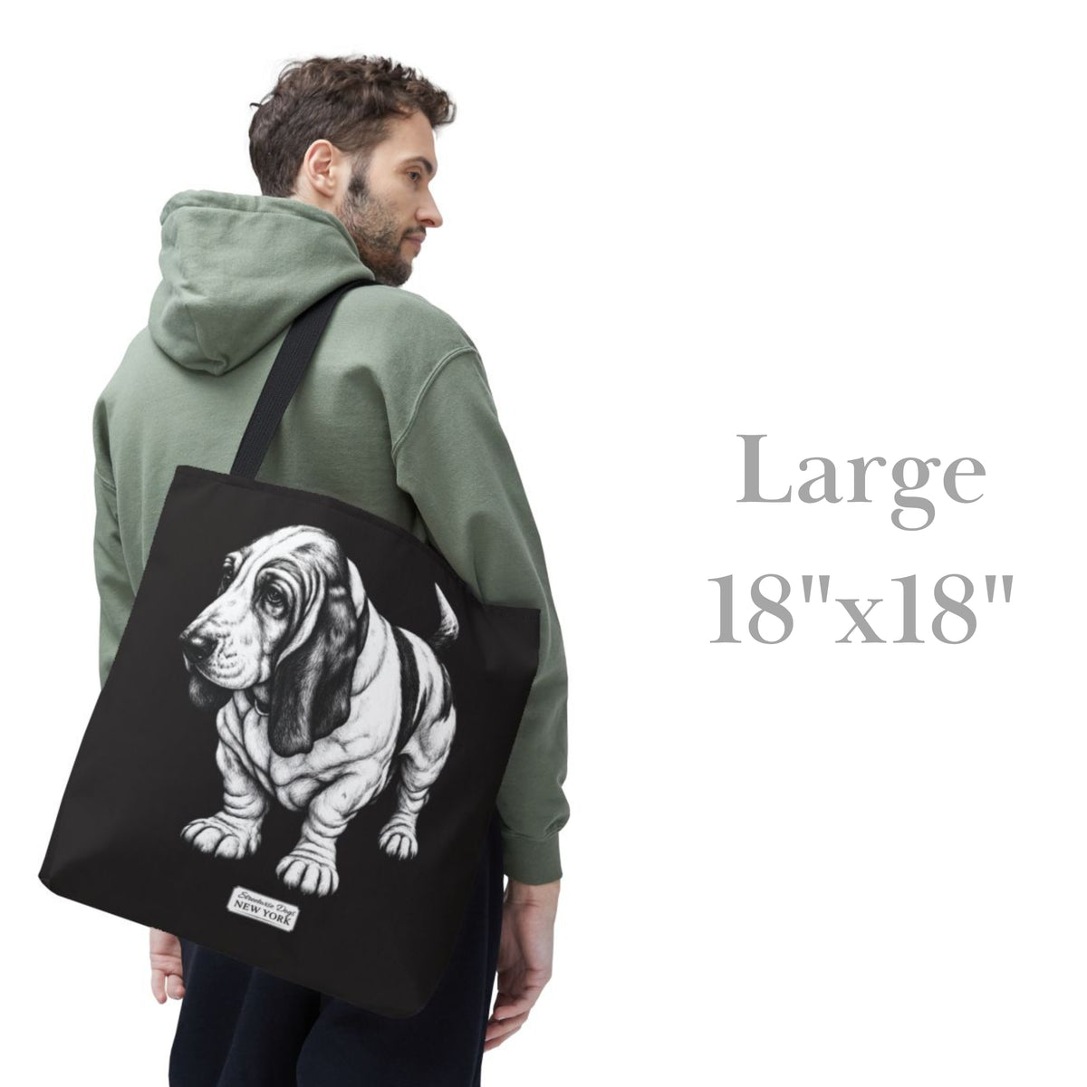 Basset Hound, Durable Tote Bag