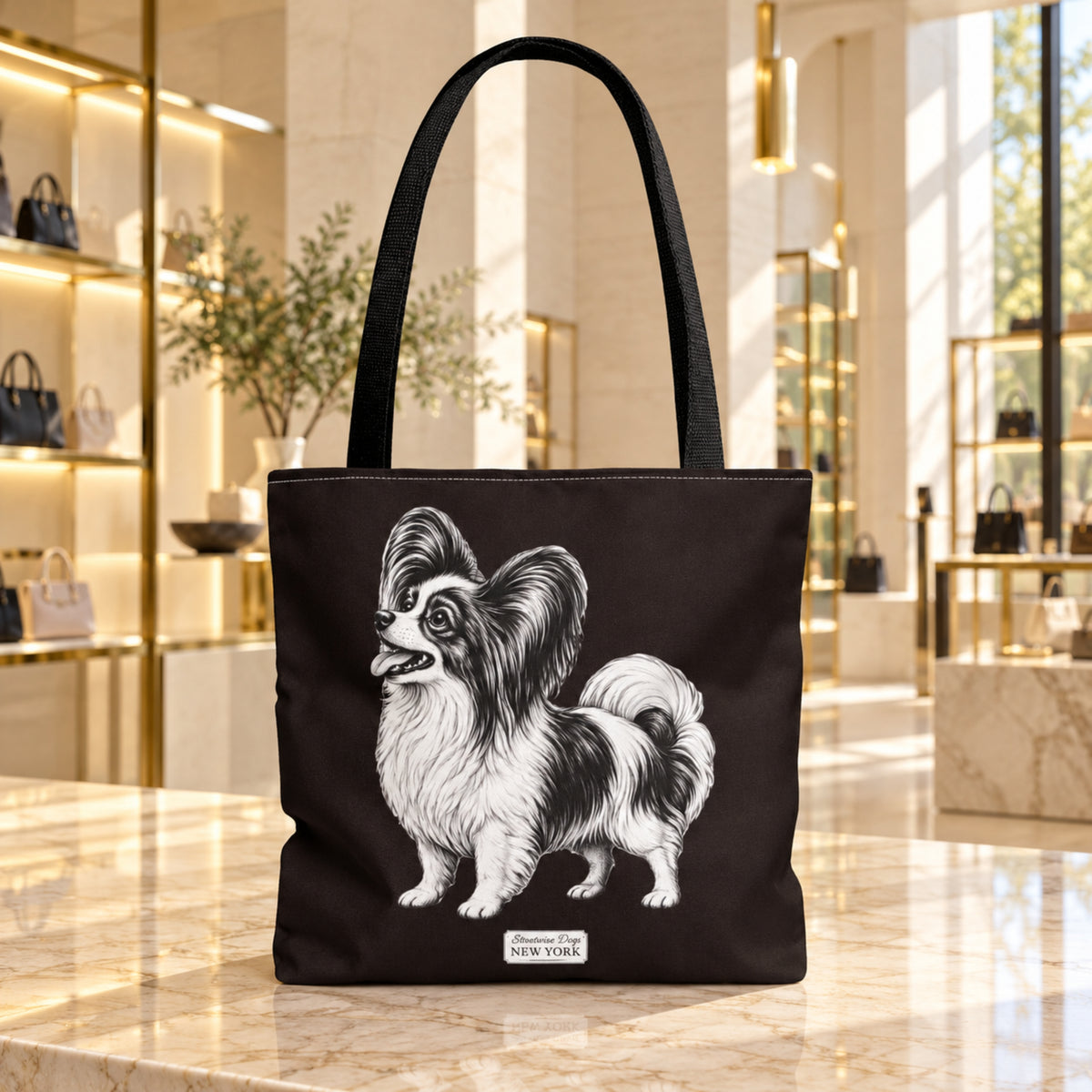 Papillon, Durable Tote Bag
