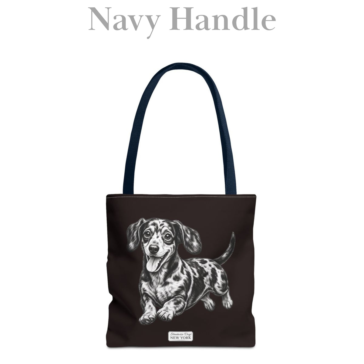 Dapple Dachshund, Durable Tote Bag
