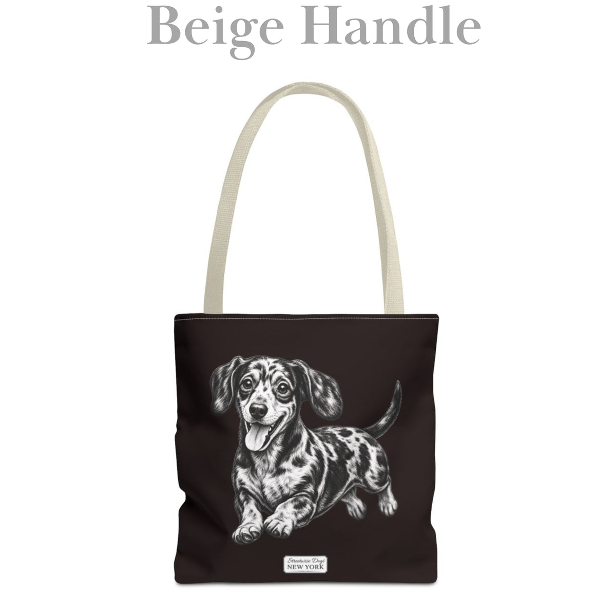 Dapple Dachshund, Durable Tote Bag
