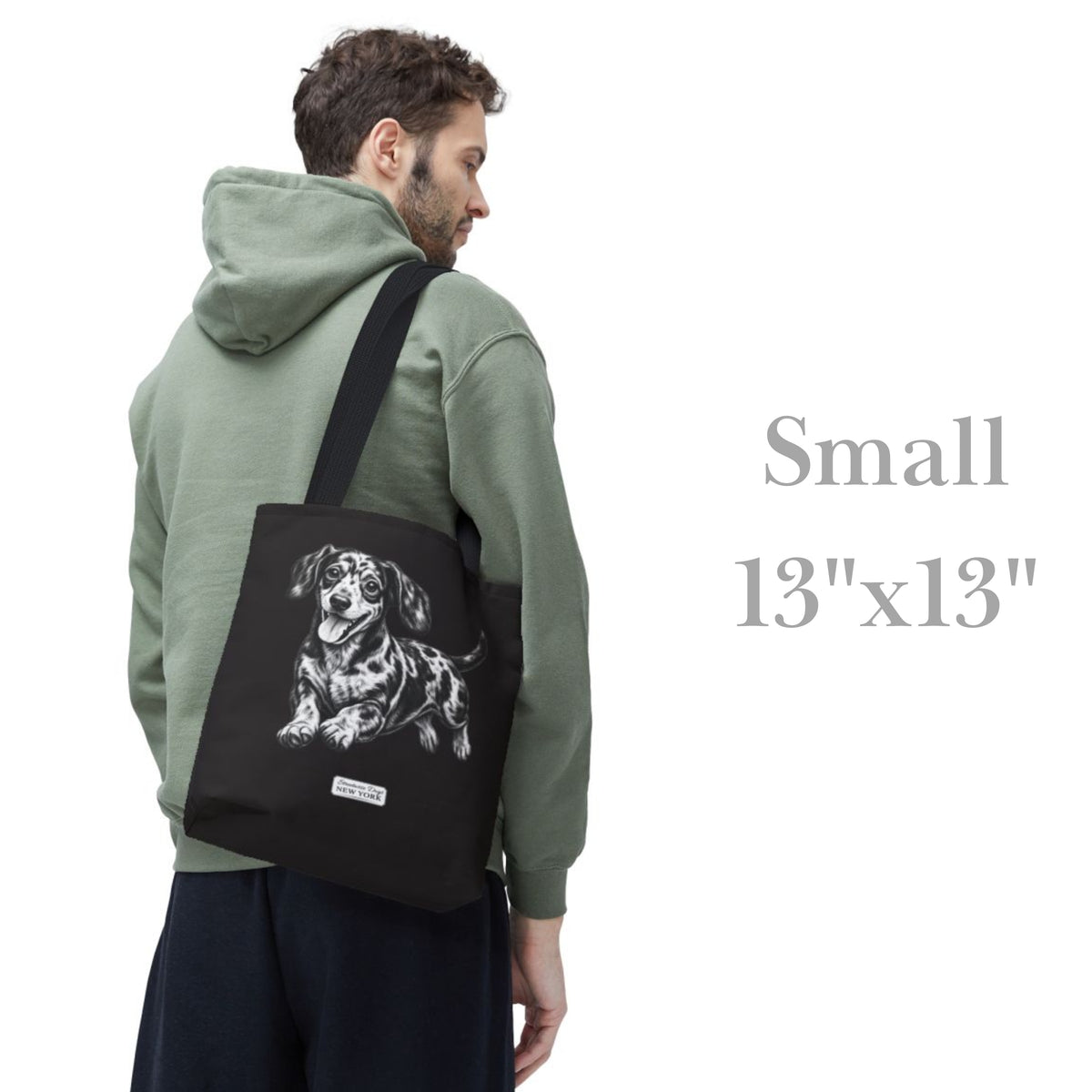 Dapple Dachshund, Durable Tote Bag