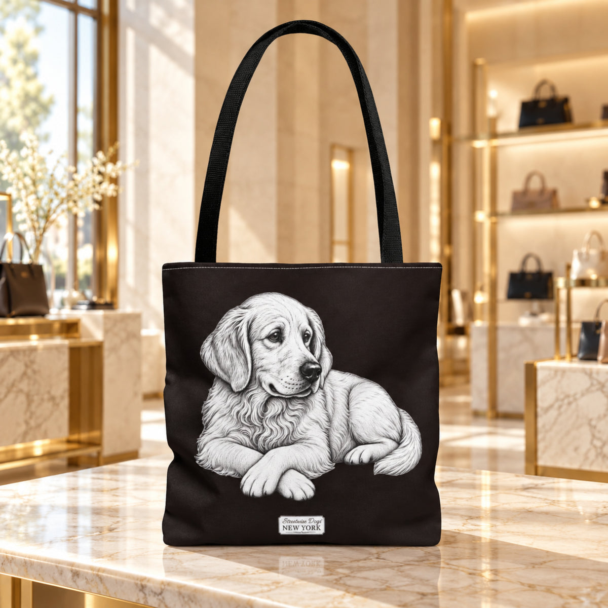 Golden Retriever, Durable Tote Bag