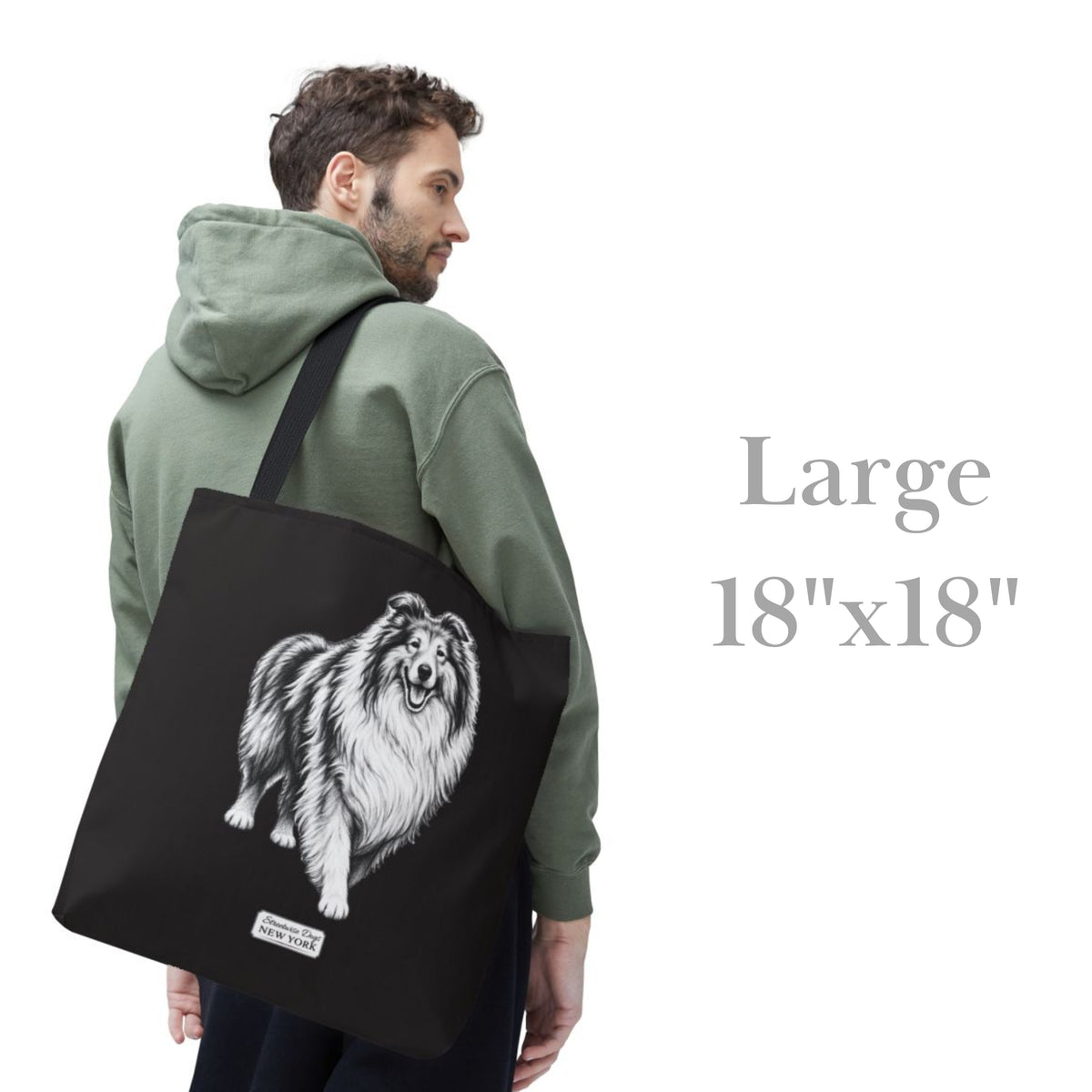 Collie, Durable Tote Bag