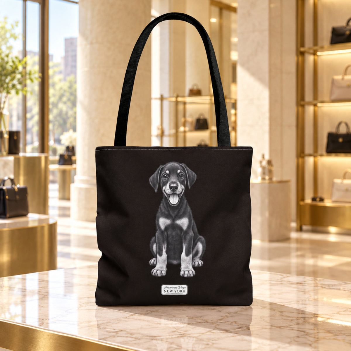 Doberman Puppy, Durable Tote Bag