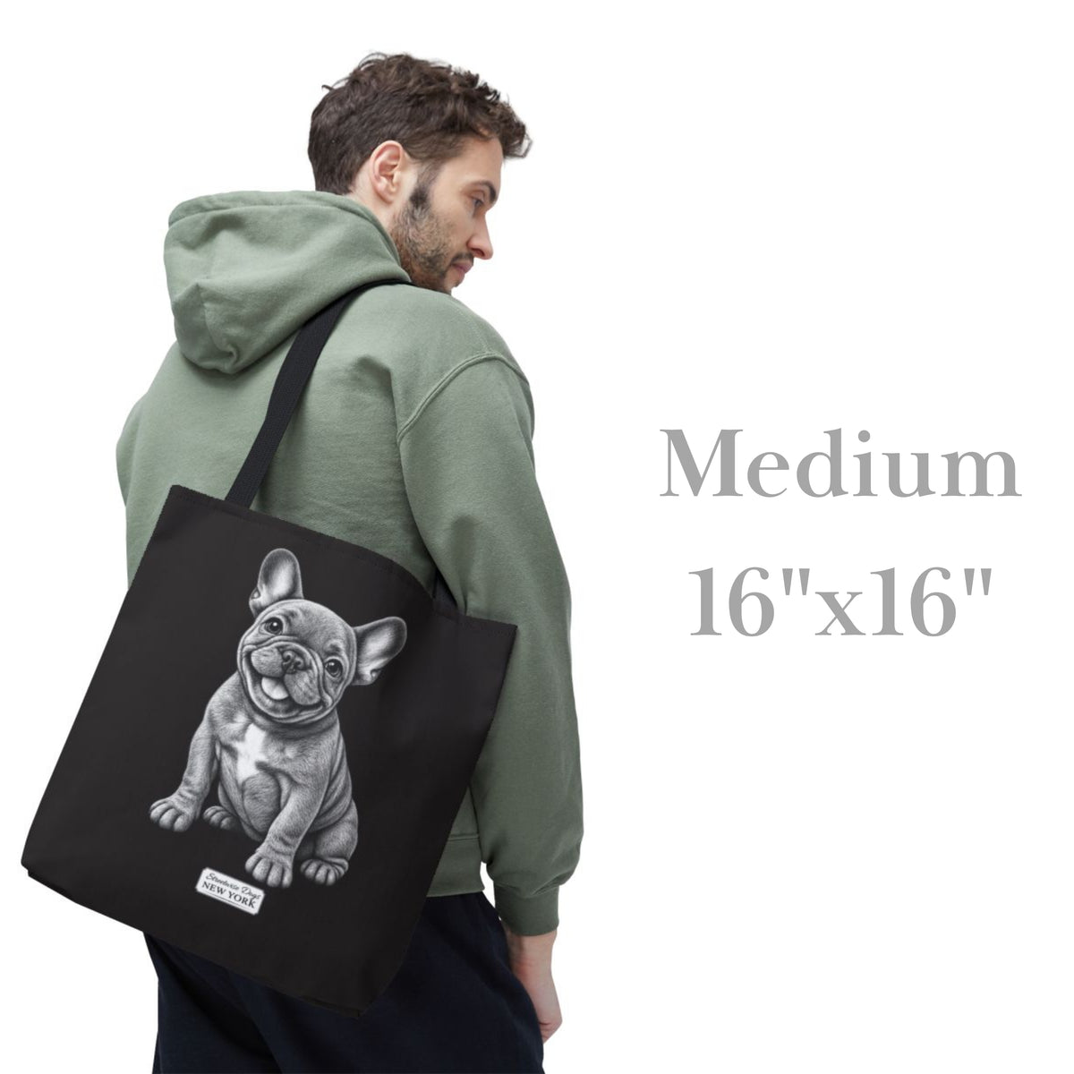 French Bulldog, Durable Tote Bag