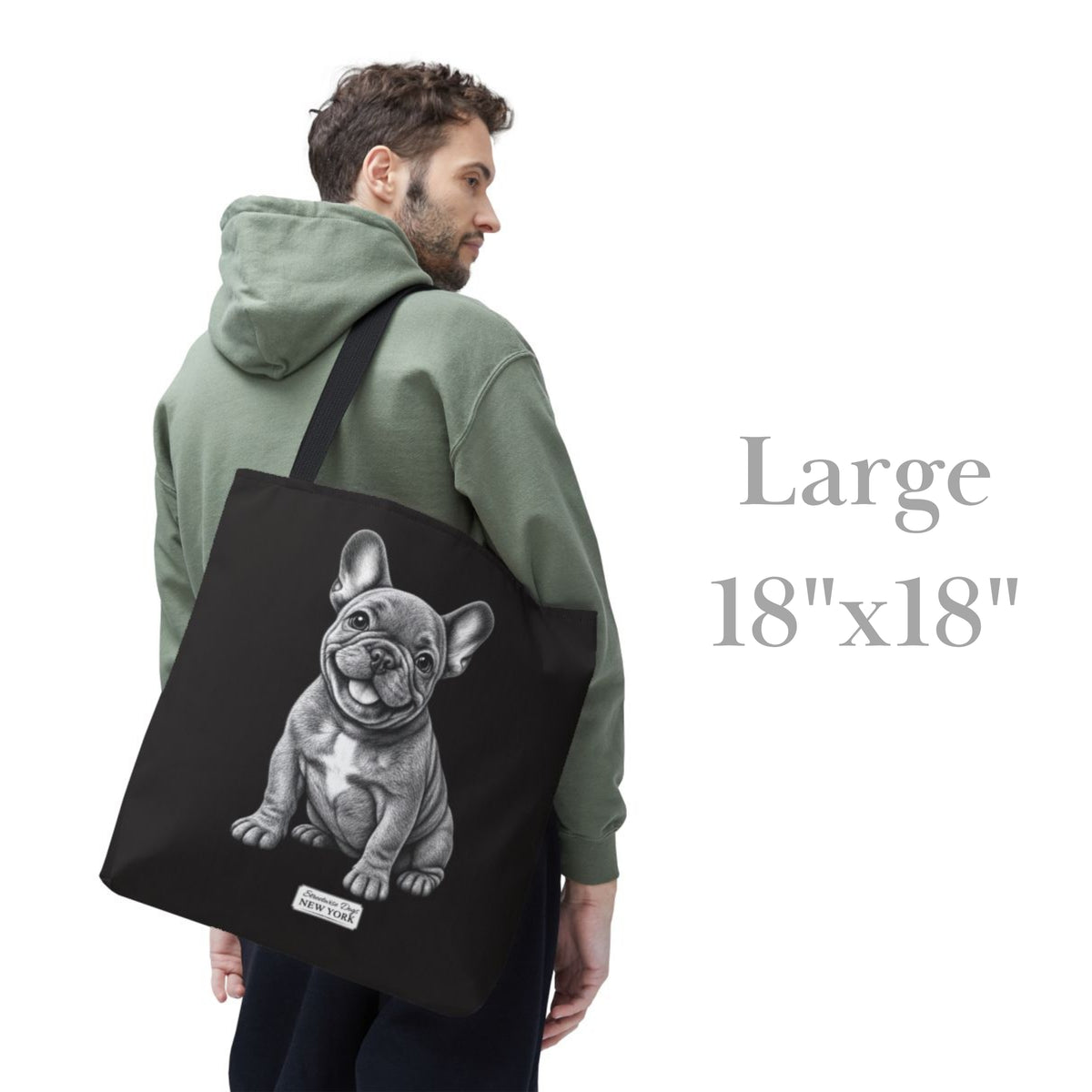 French Bulldog, Durable Tote Bag