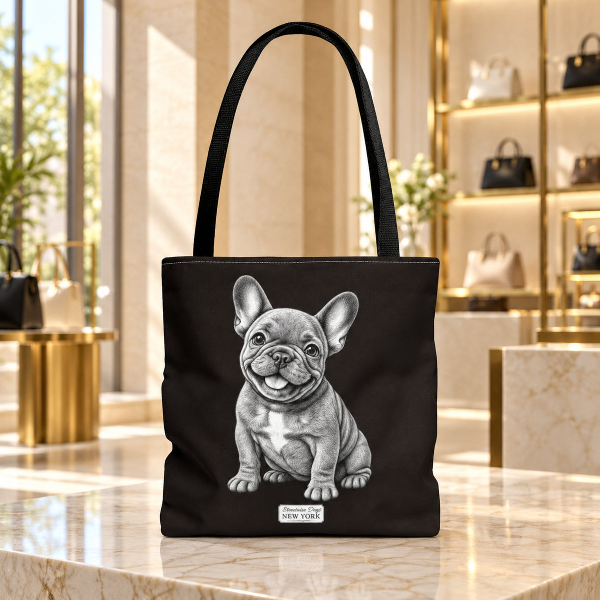 French Bulldog, Durable Tote Bag