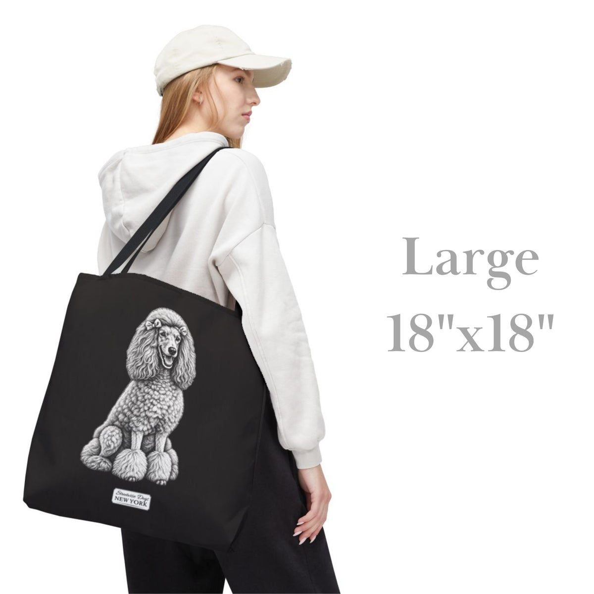 Poodle, Durable Tote Bag