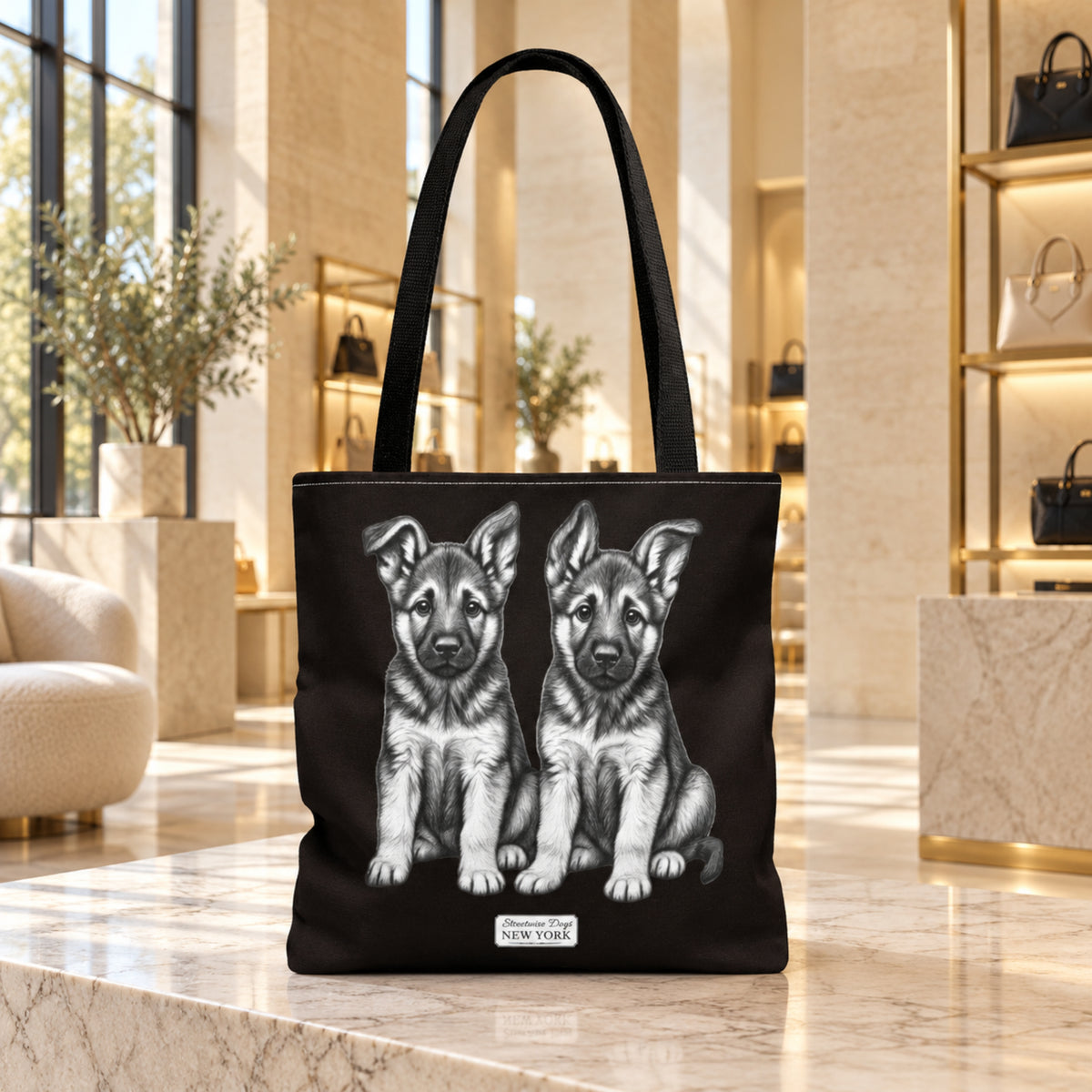 German Shepherd Puppies, Durable Tote Bag