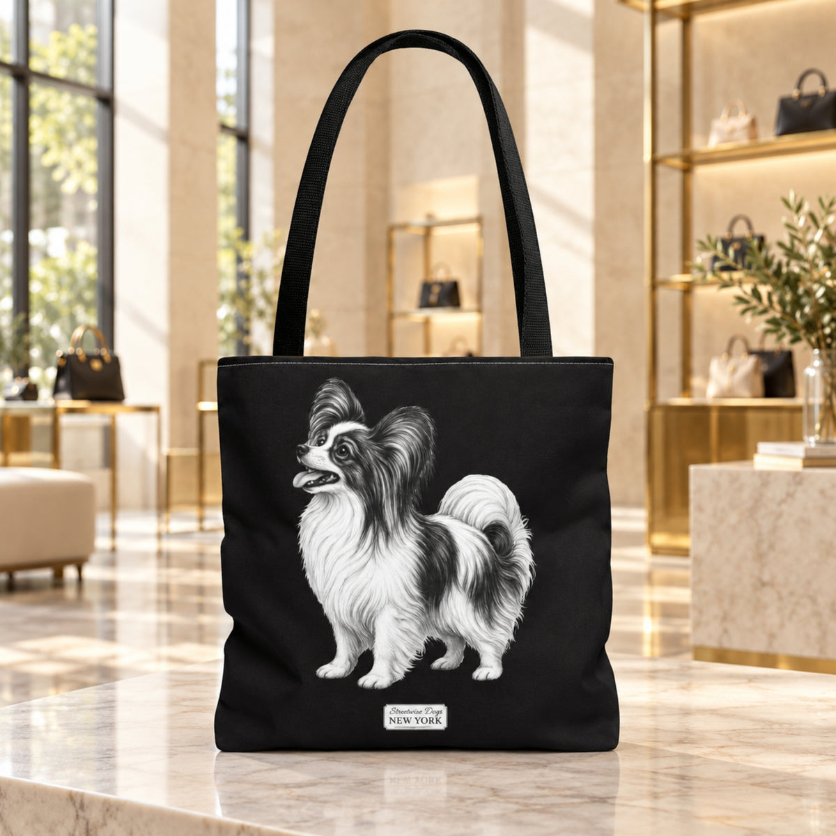 Papillon, Durable Tote Bag