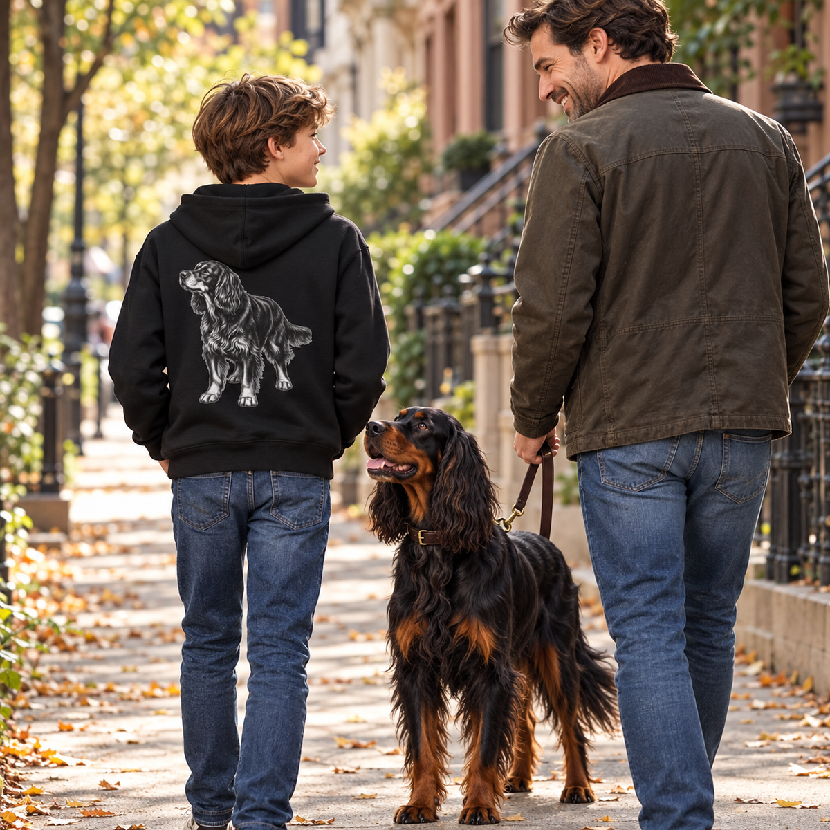 Gordon Setter, Youth Heavy Blend Zipped Unisex Hoodie