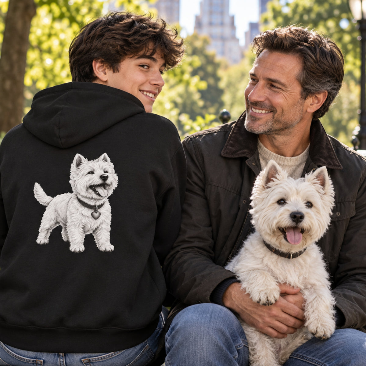 West Highland Terrier, Youth Heavy Blend Zipped Unisex Hoodie