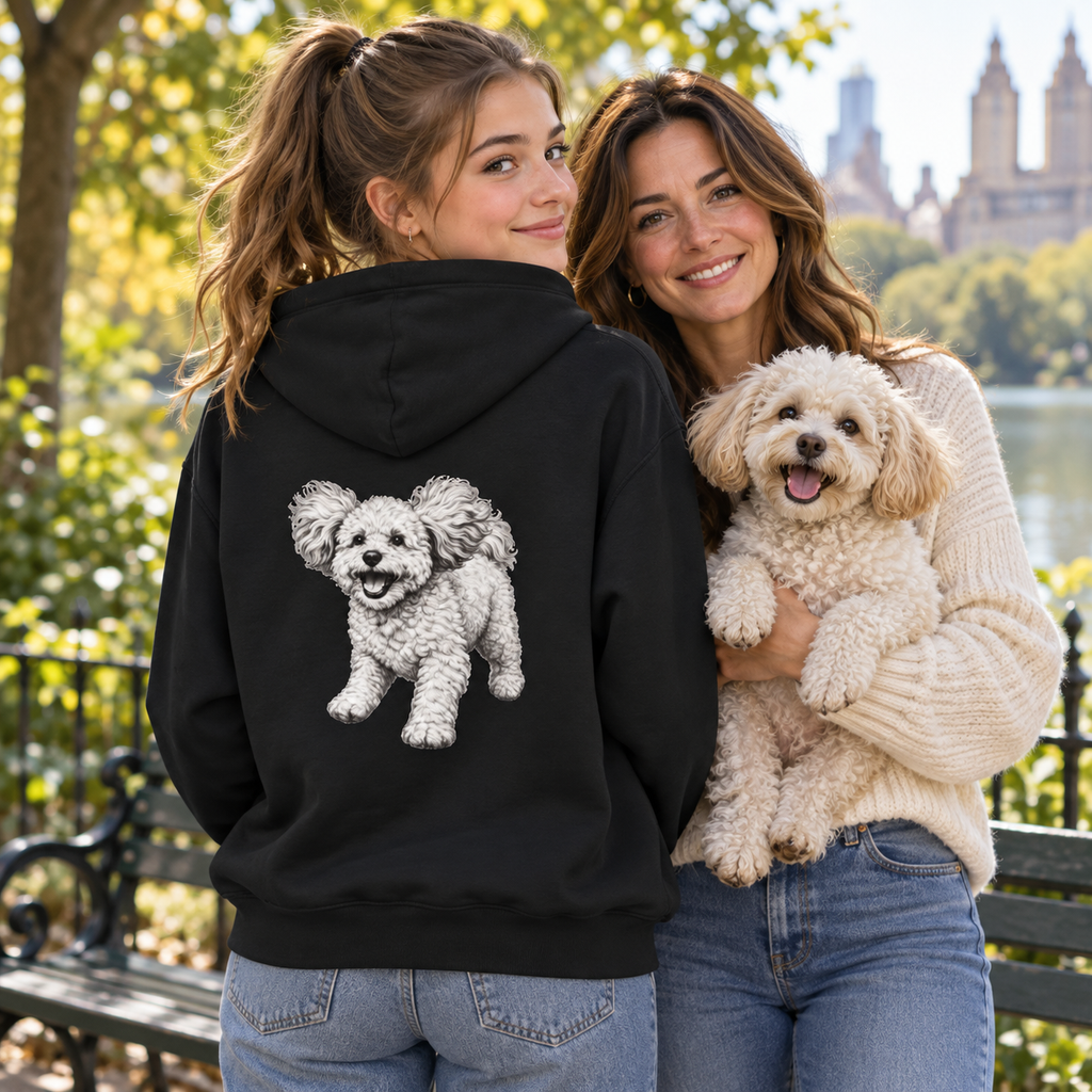 Poochon, Youth Heavy Blend Zipped Unisex Hoodie