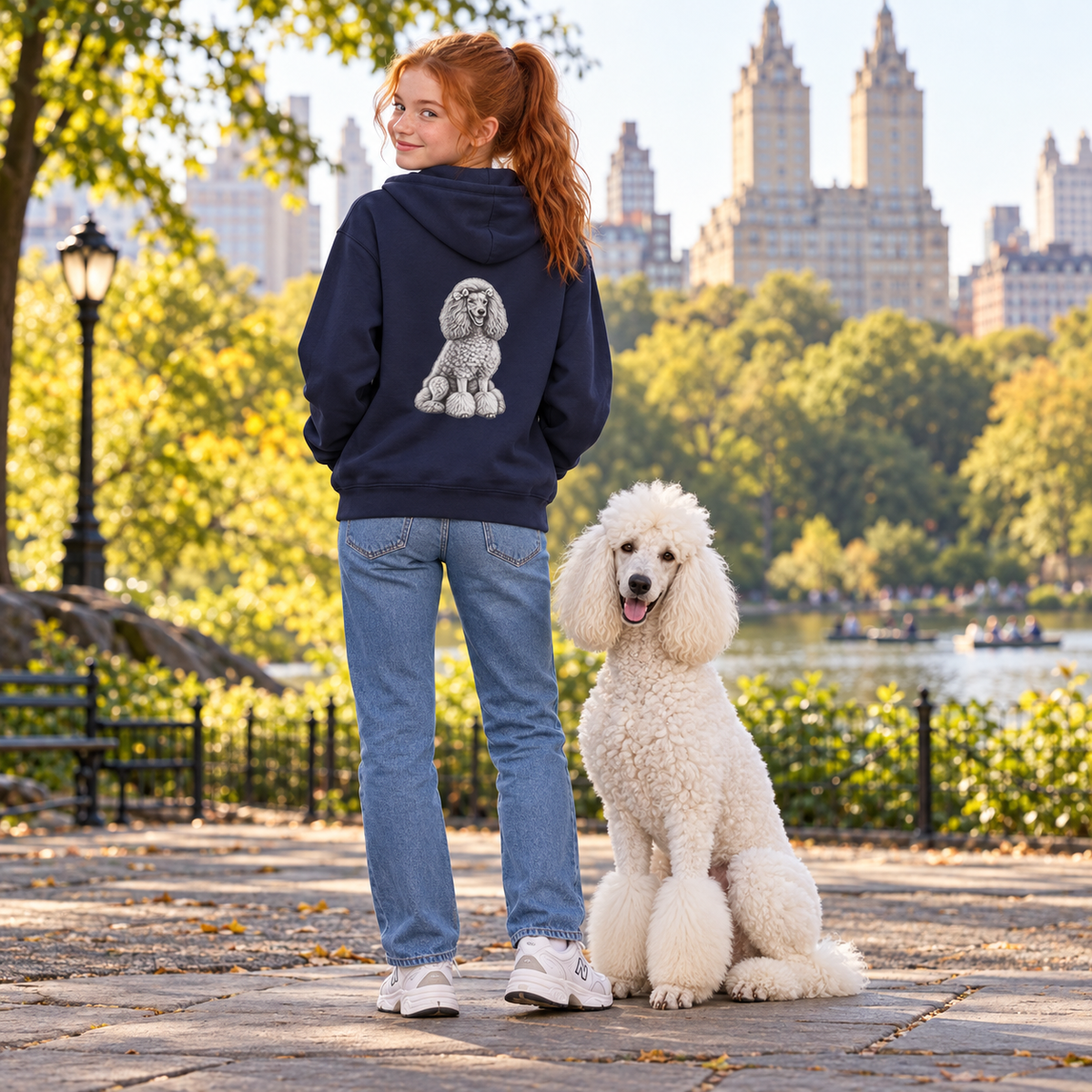 Poodle, Youth Heavy Blend Zipped Unisex Hoodie