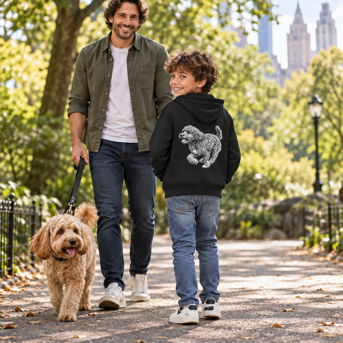 Cockapoo, Youth Heavy Blend Zipped Unisex Hoodie